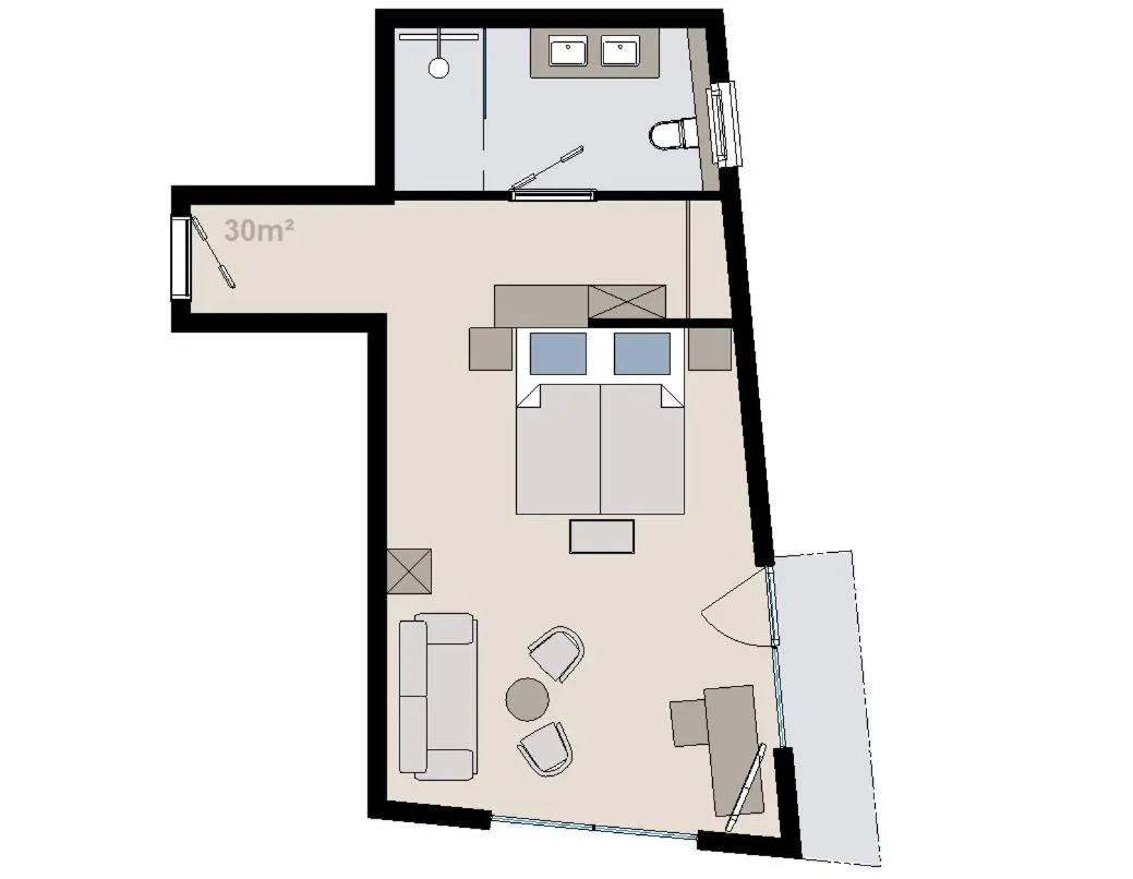 Photo of the whole room in Hotel Alpina