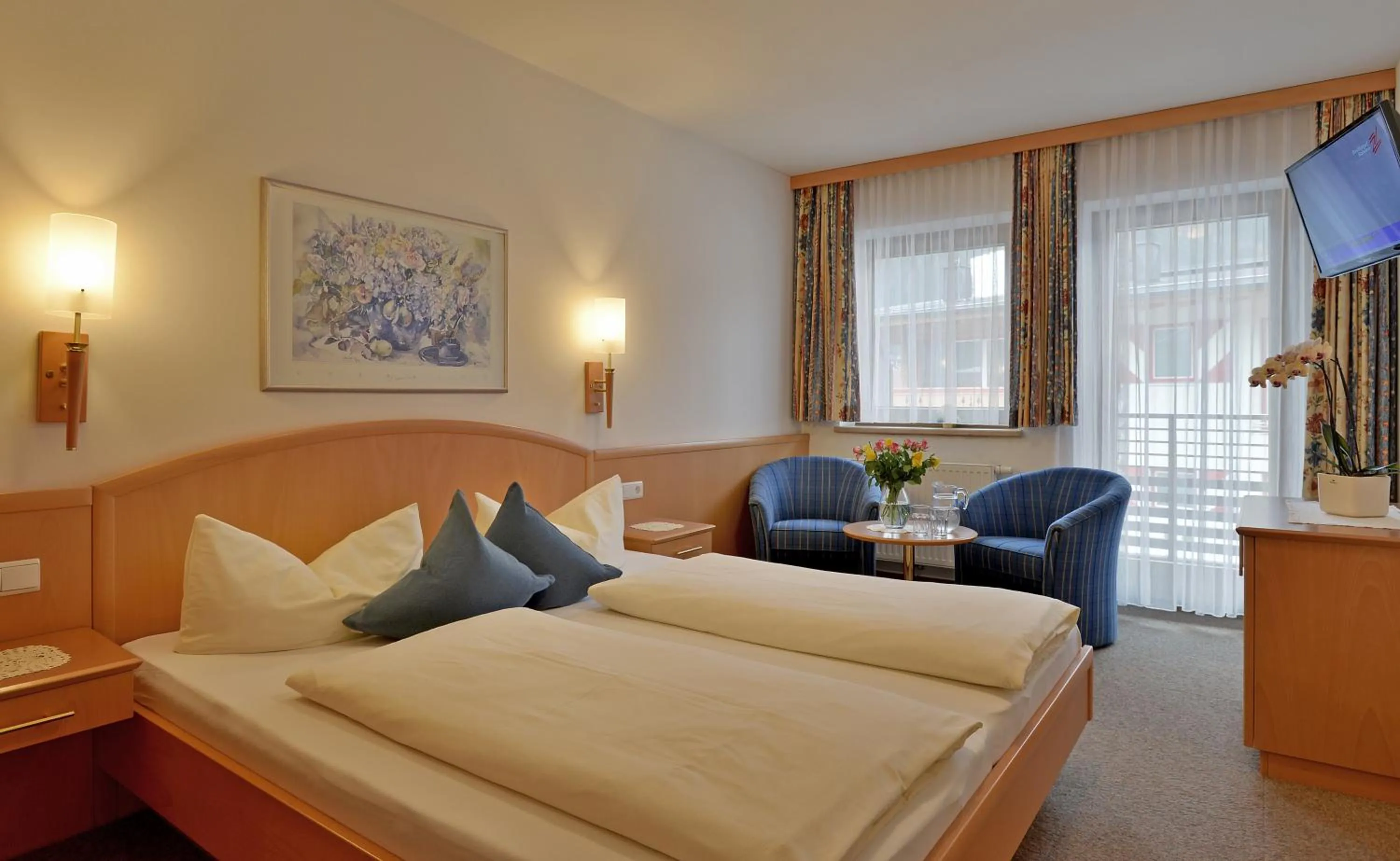 Decorative detail, Bed in Hotel Garni Jennewein