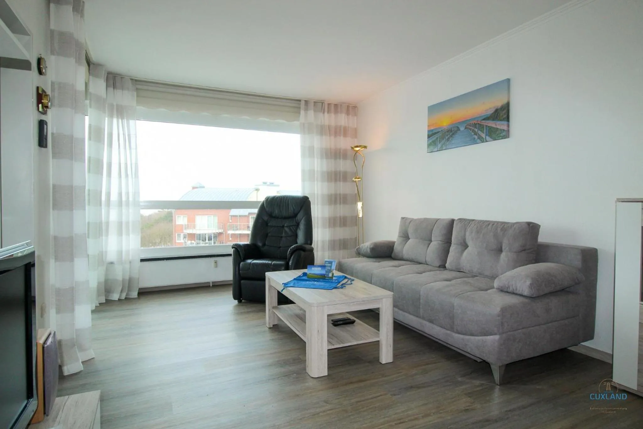 Living room in Urlaub mit spektakulärer Aussicht auf das Wattenmeer