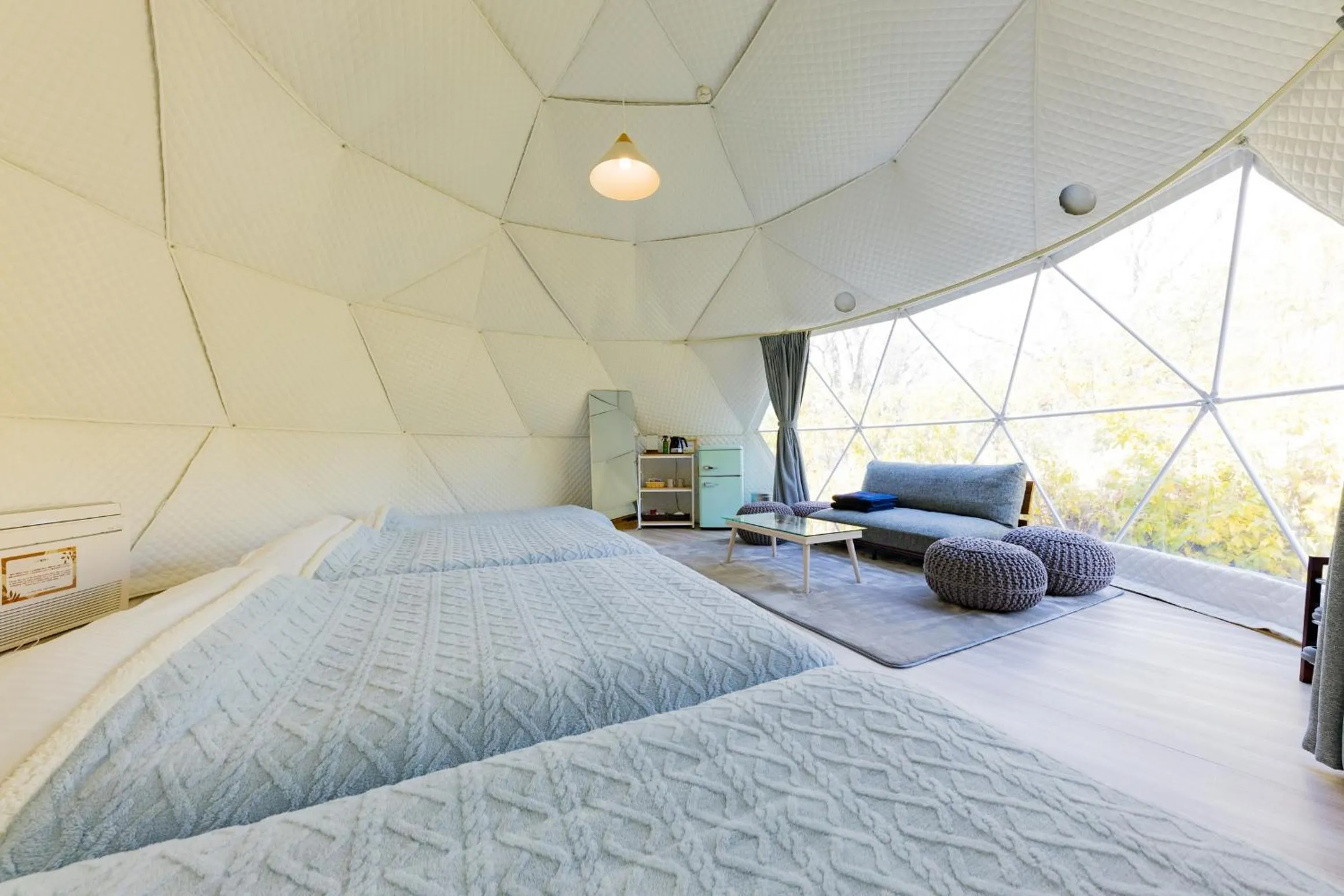 Bed in The Village Yufuin Onsen Glamping