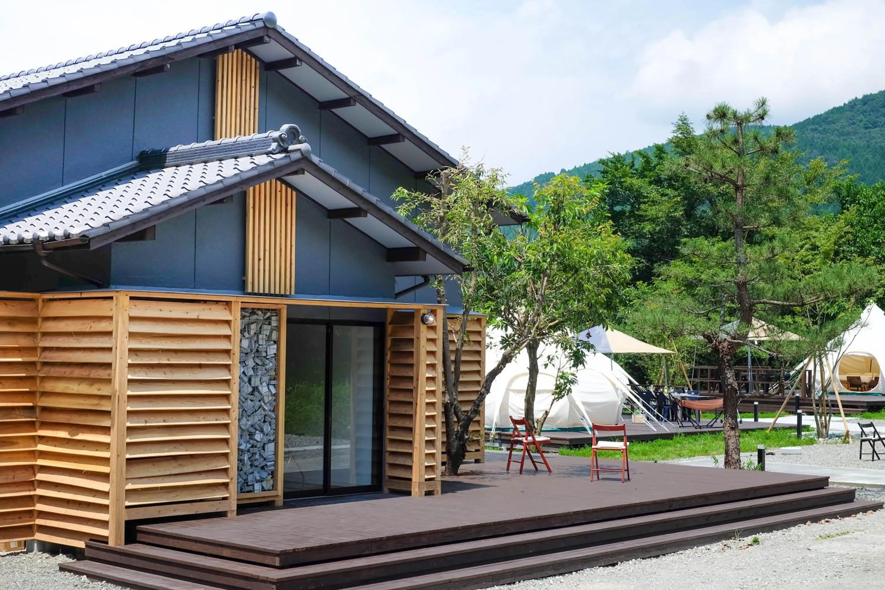 Facade/entrance in The Village Yufuin Onsen Glamping