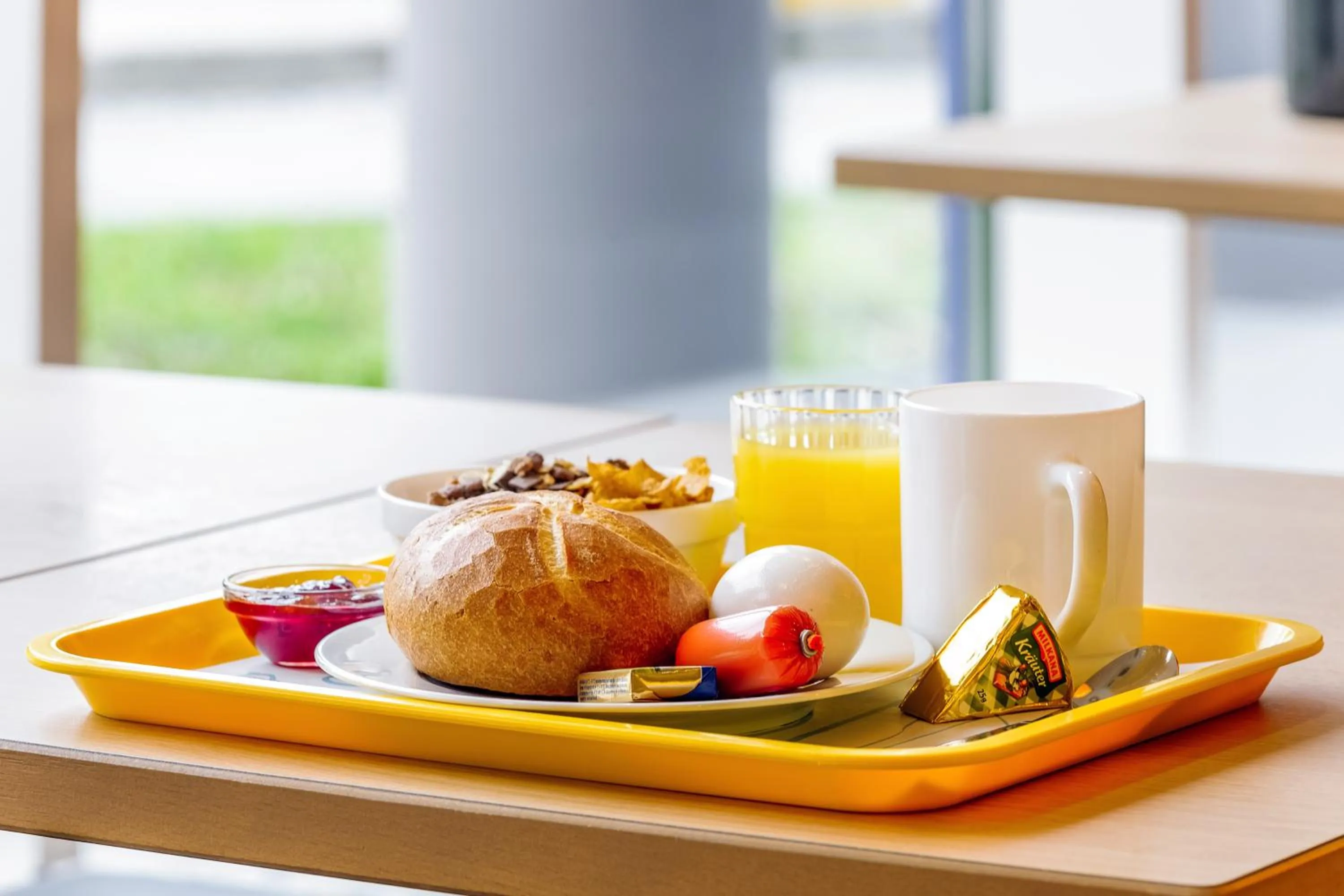 Continental breakfast in Ibis Budget Salzburg Airport - Self-Check-In