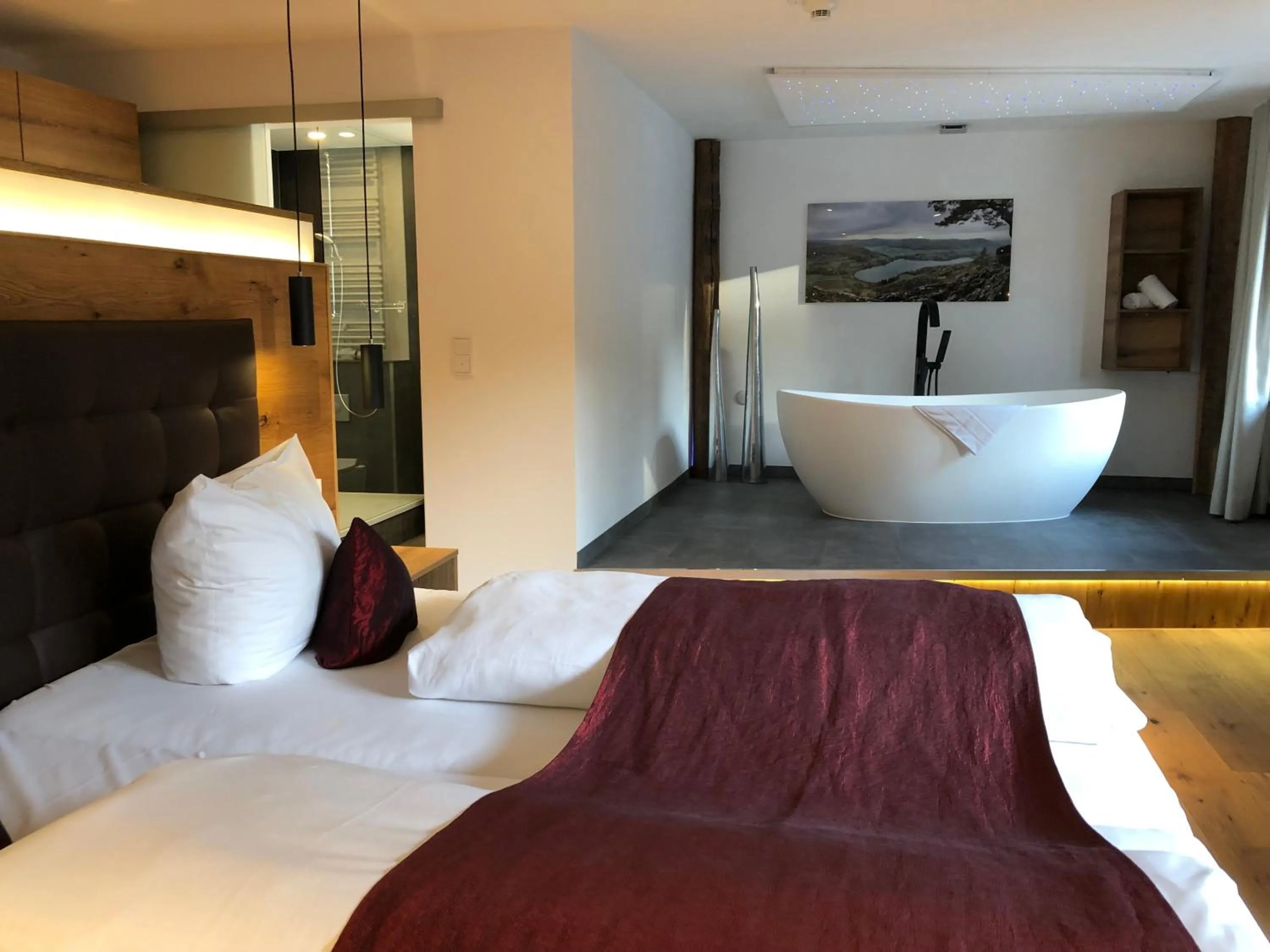 Photo of the whole room, Bed in Hotel Kainsbacher Mühle