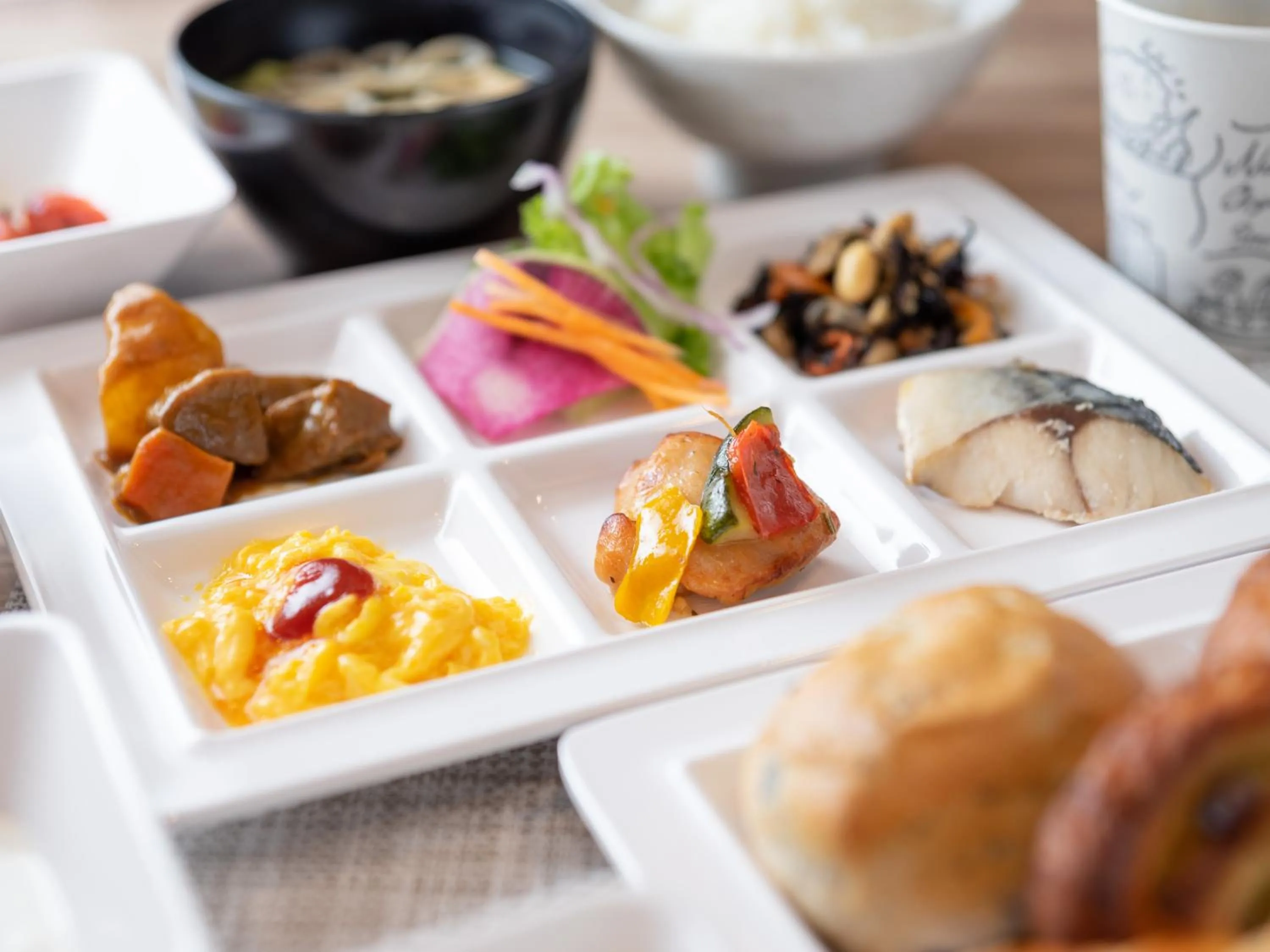 Buffet breakfast in Super Hotel Sendai Airport Inter