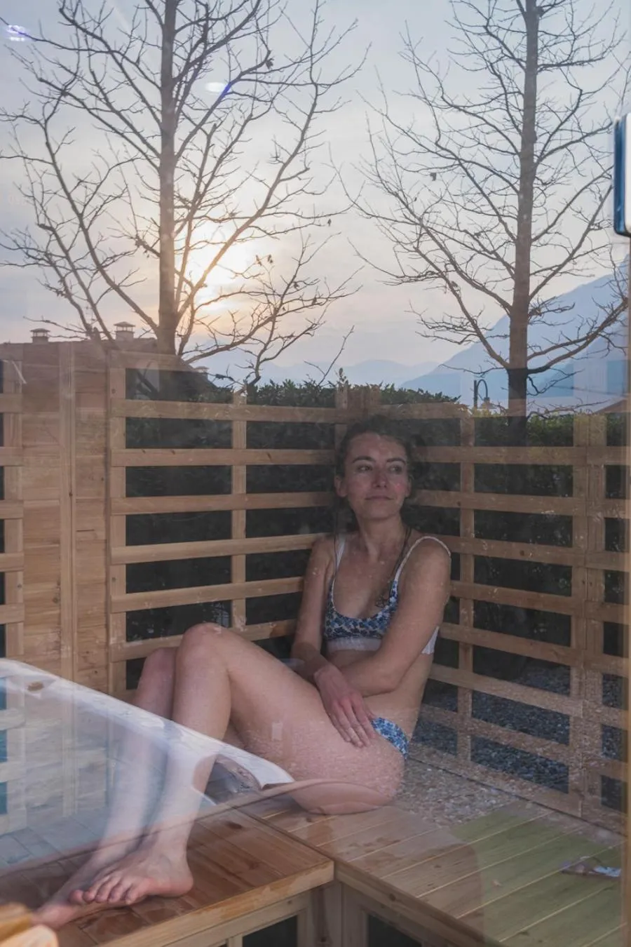 Sauna in Lake Hotel La Pieve