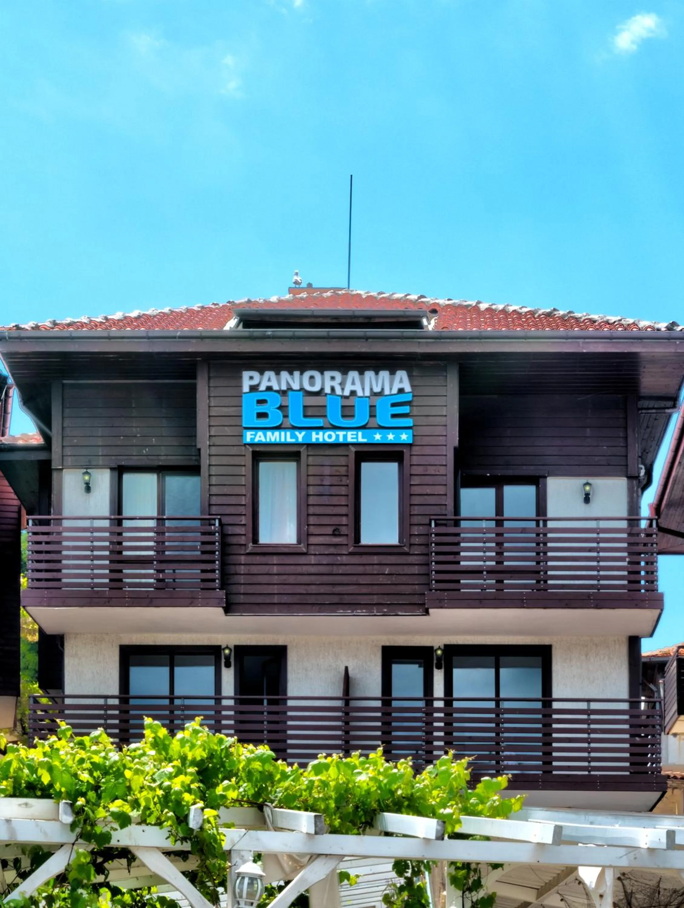 Property building in Panorama Blue Family Hotel and Free parking