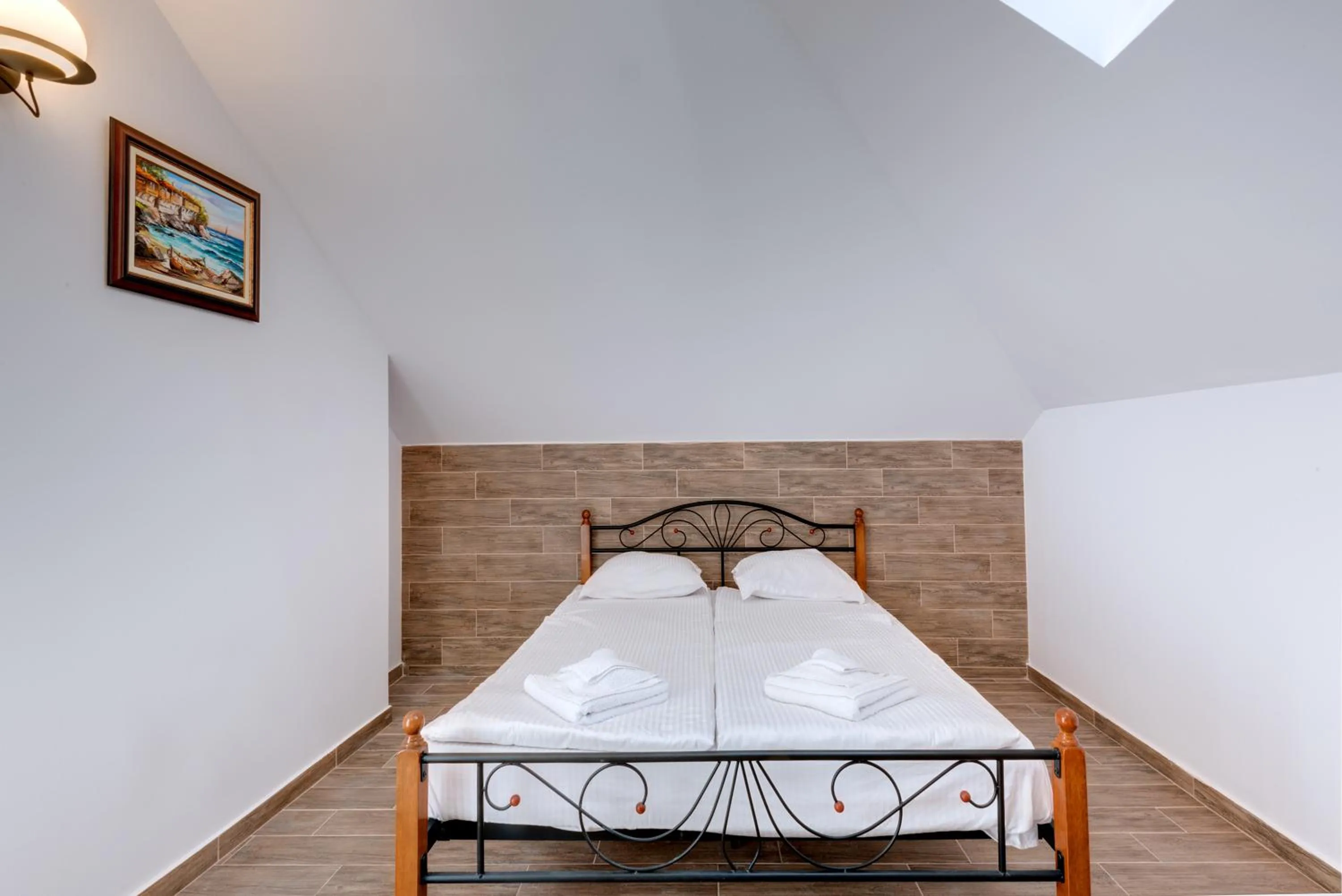 Bed in Panorama Blue Family Hotel and Free parking