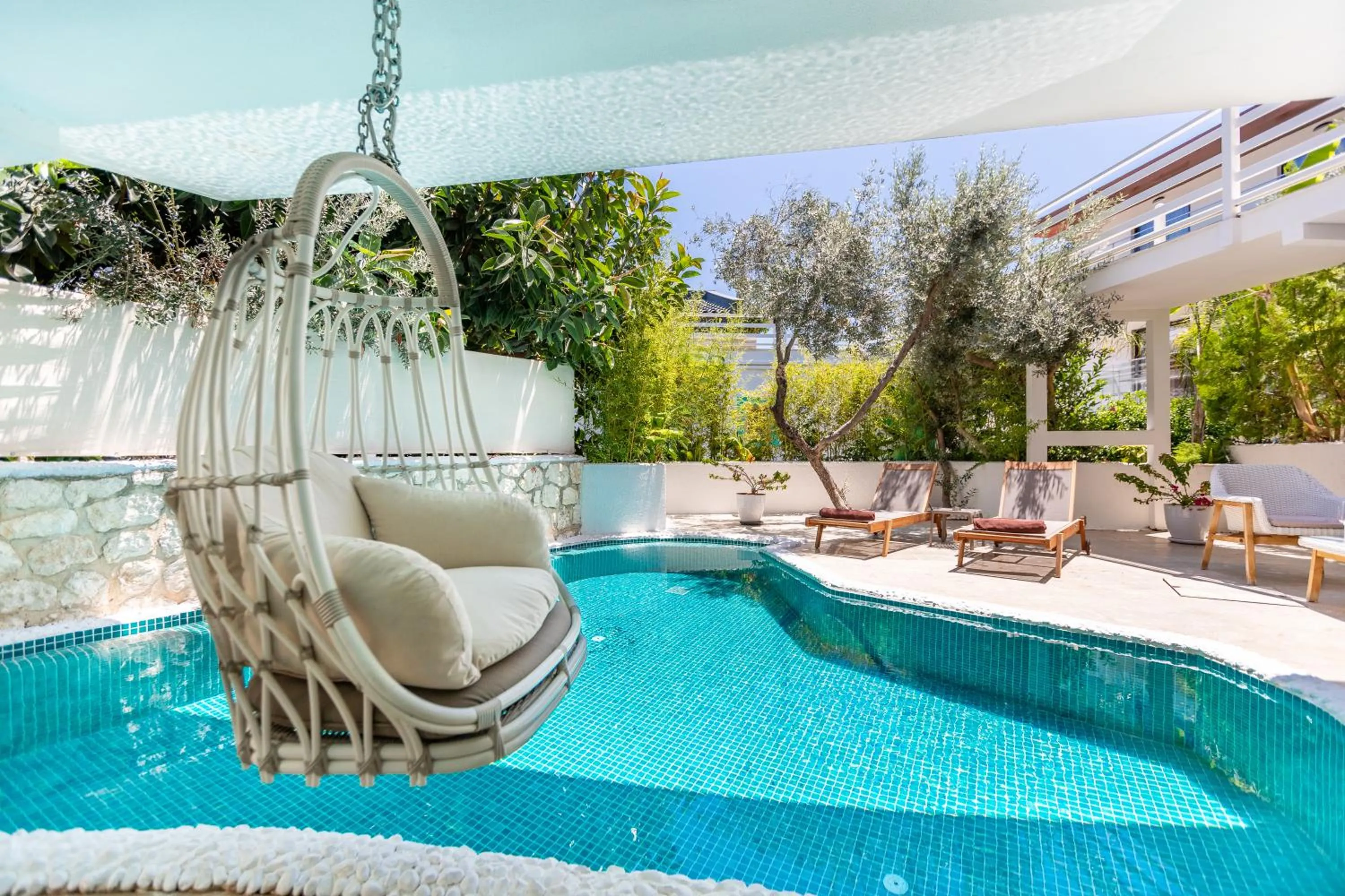 Pool view in Kalkan Saray Suites Hotel