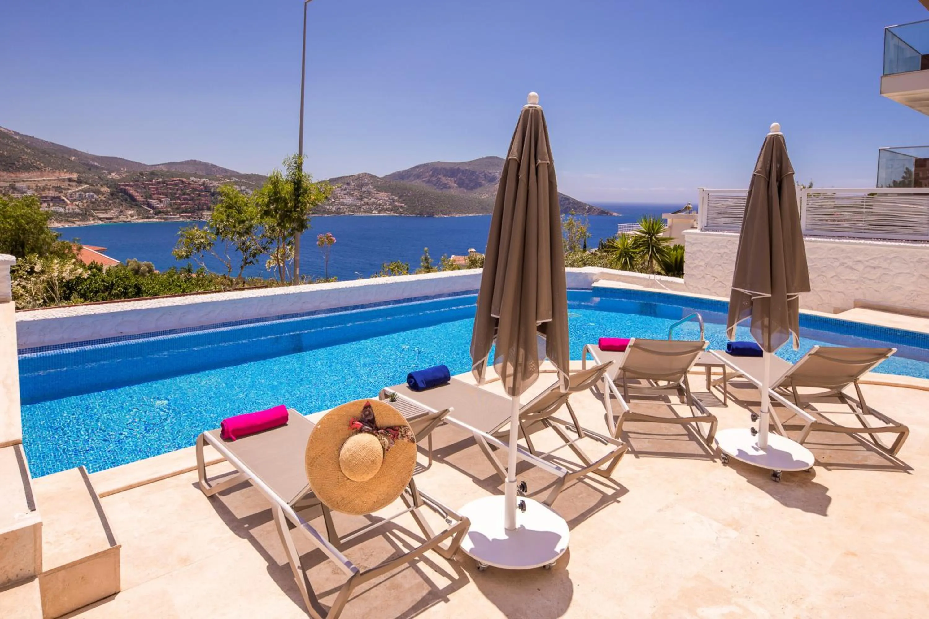 Pool view in Kalkan Saray Suites Hotel