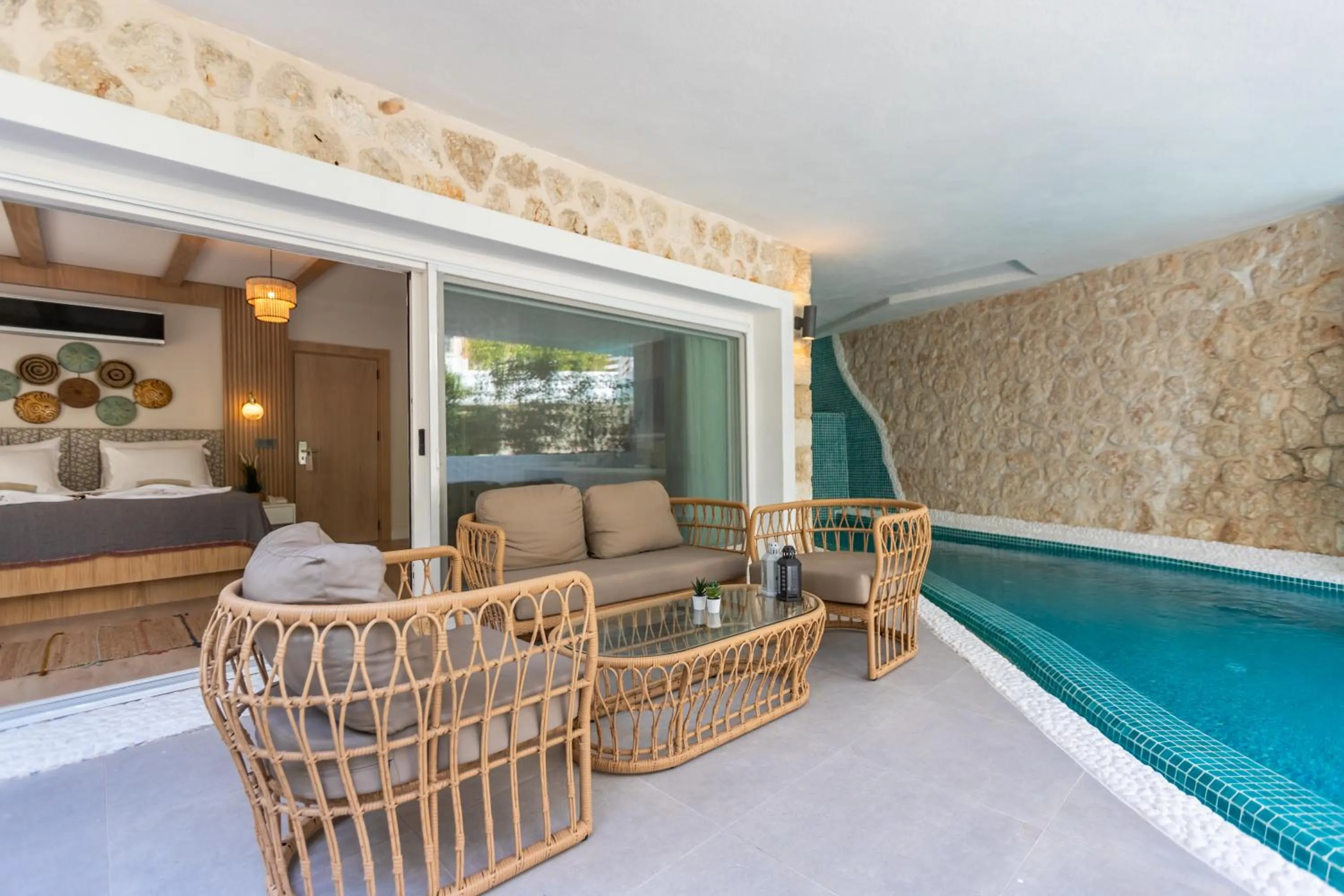 Seating area in Kalkan Saray Suites Hotel