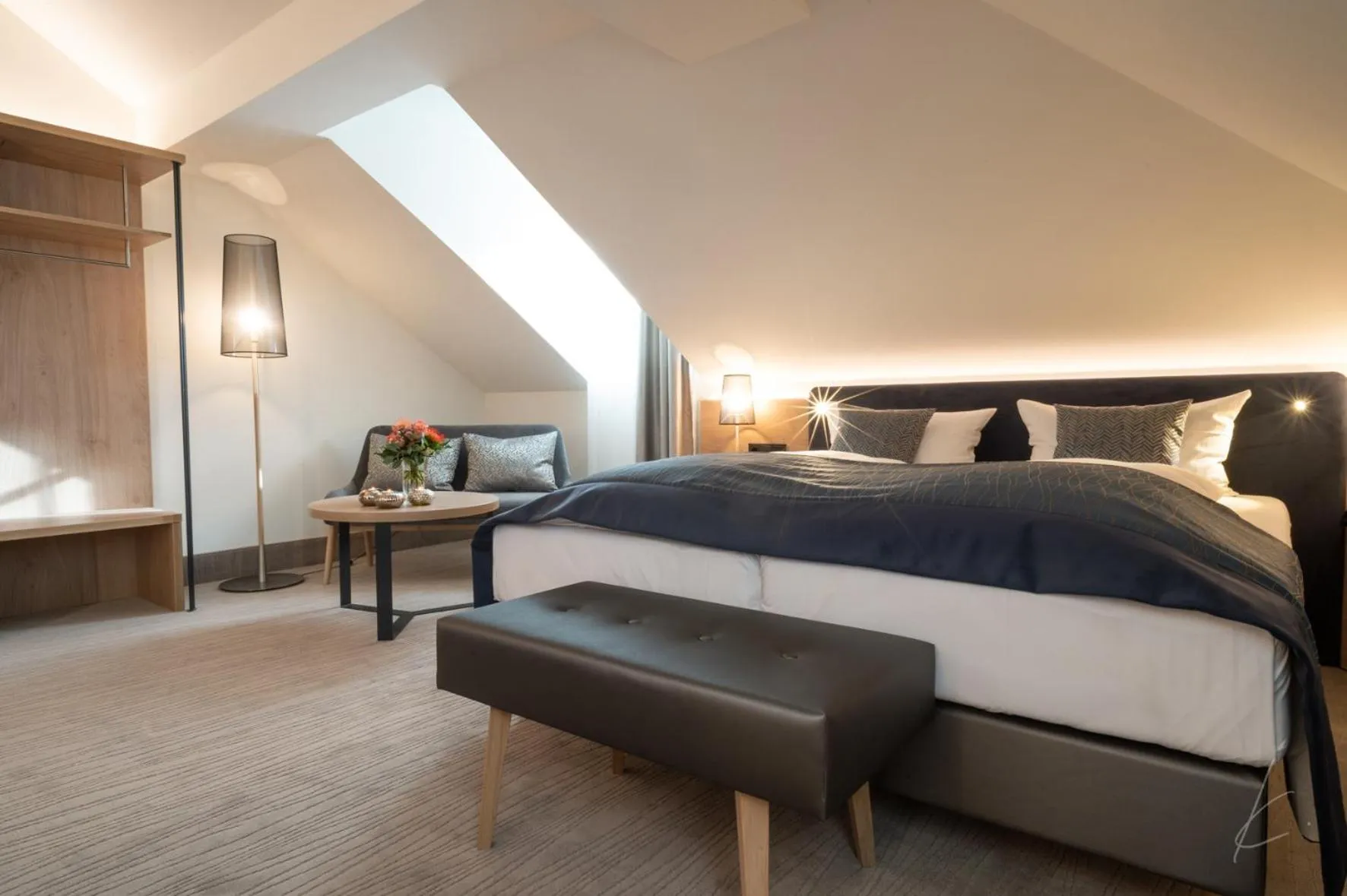 Bed in Romantik Hotel Villa Sayn