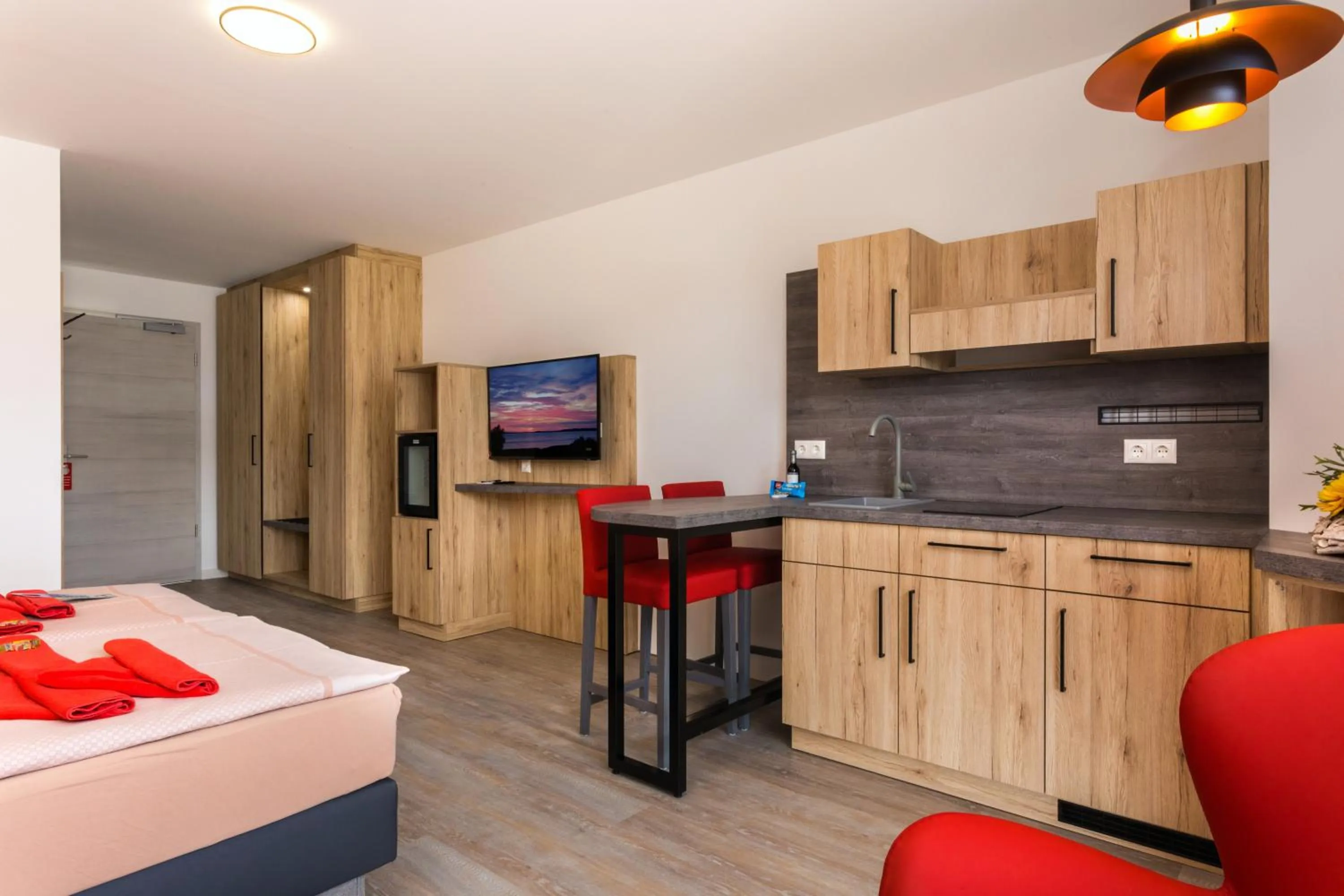 Bed in Hotel & Restaurant Hanse Kogge