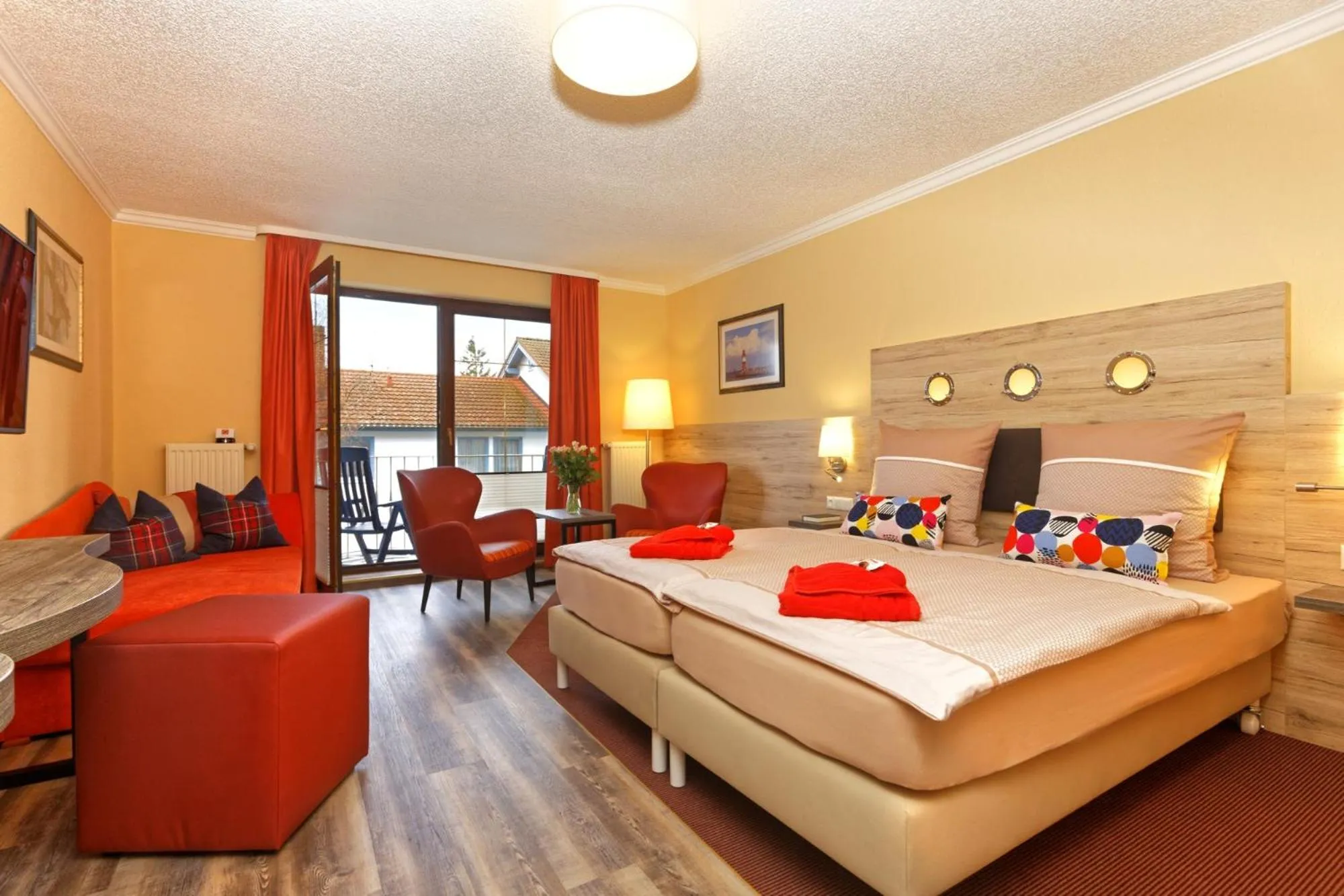 Bed in Hotel & Restaurant Hanse Kogge