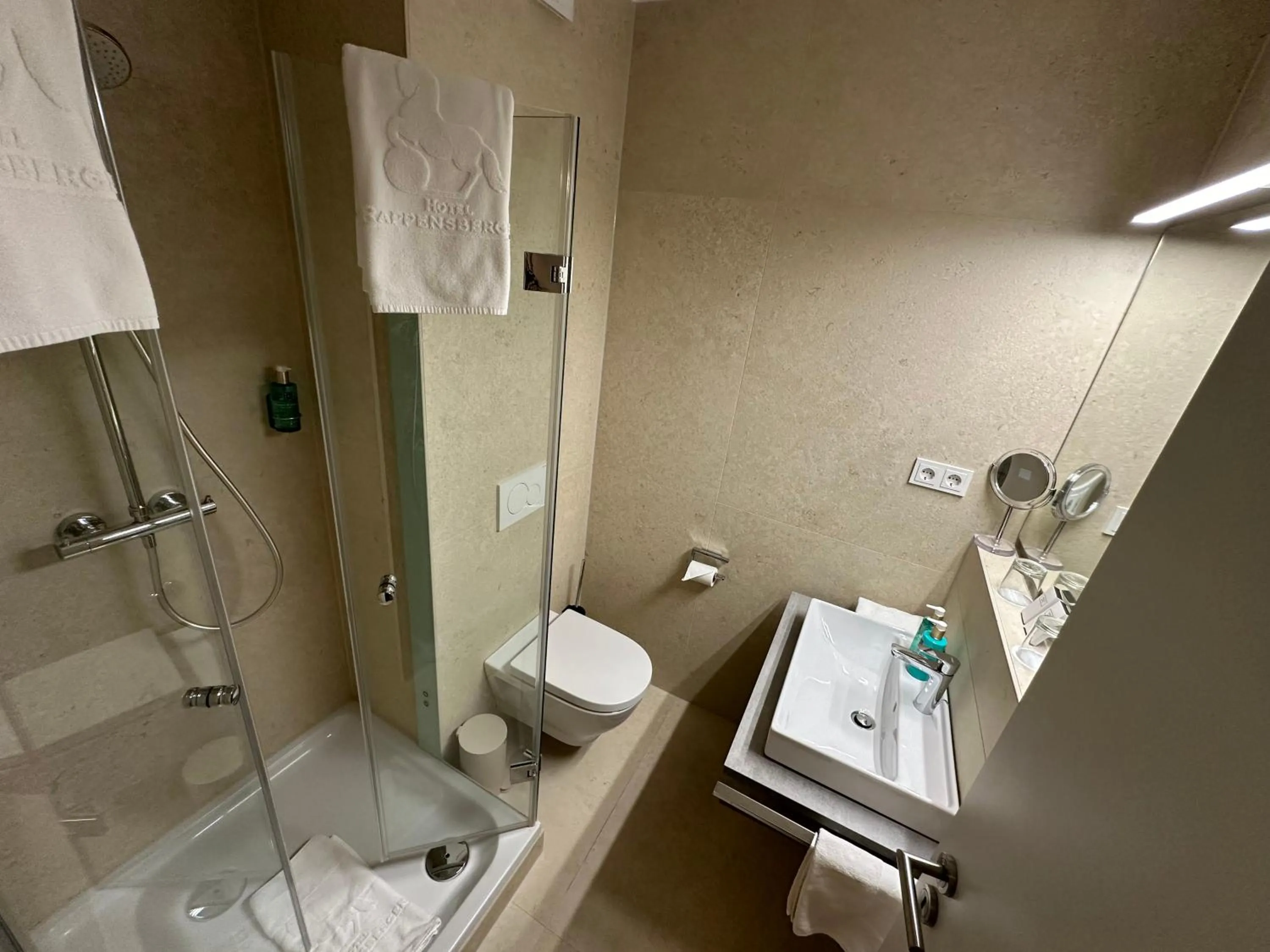 Shower in Hotel Rappensberger