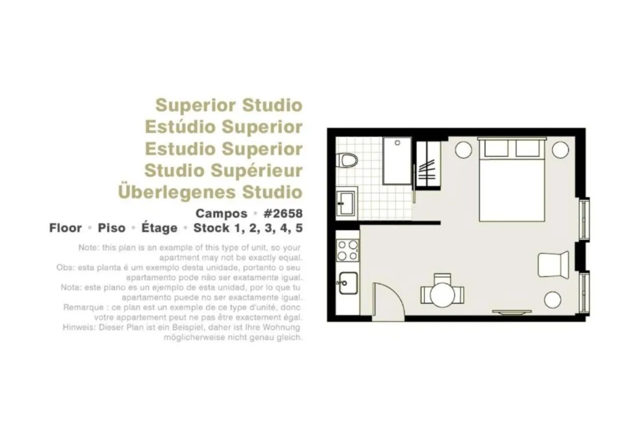 Floor plan in Lisbon Serviced Apartments - Campos
