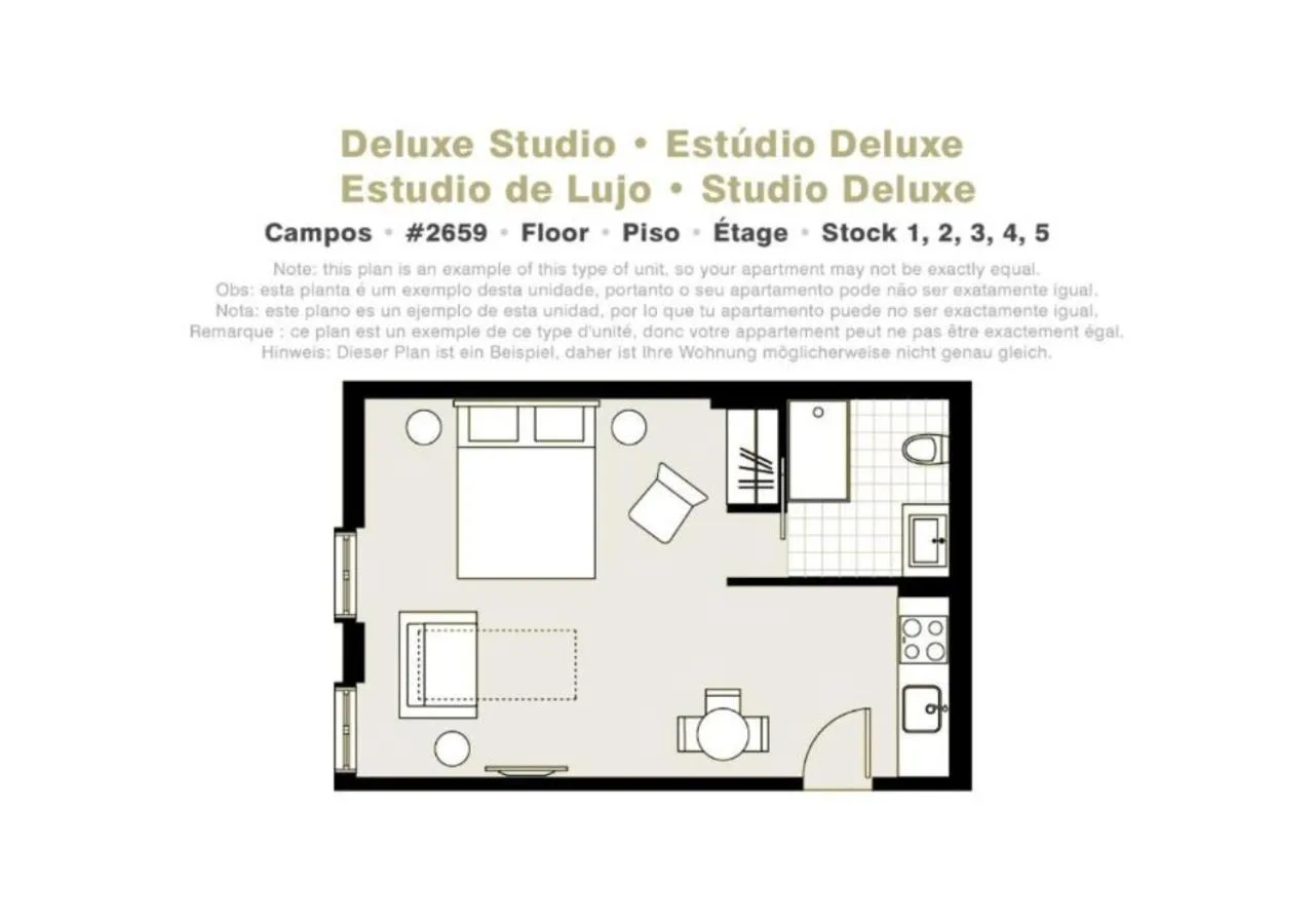 Floor plan in Lisbon Serviced Apartments - Campos