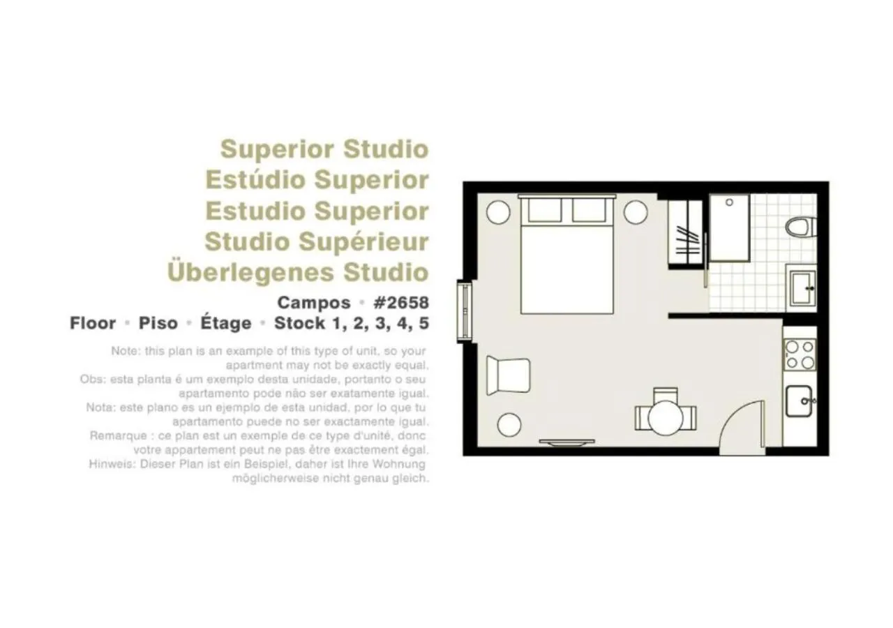 Floor plan in Lisbon Serviced Apartments - Campos