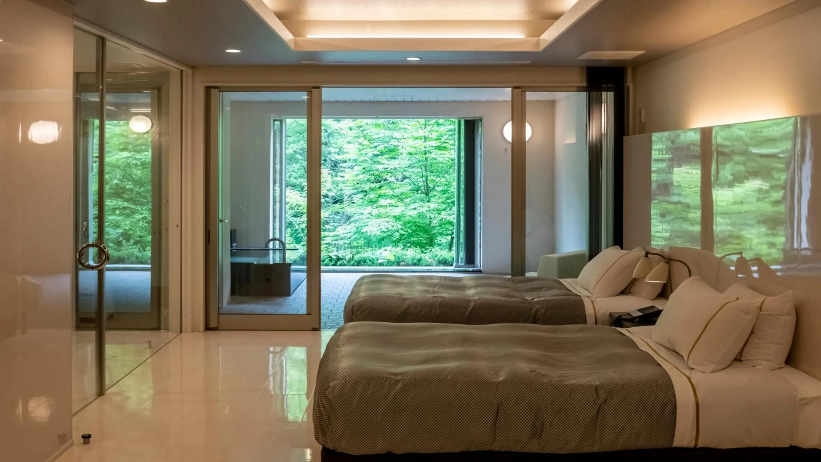 Bed in Namari Onsen Kokoro No Toki Jusangatsu