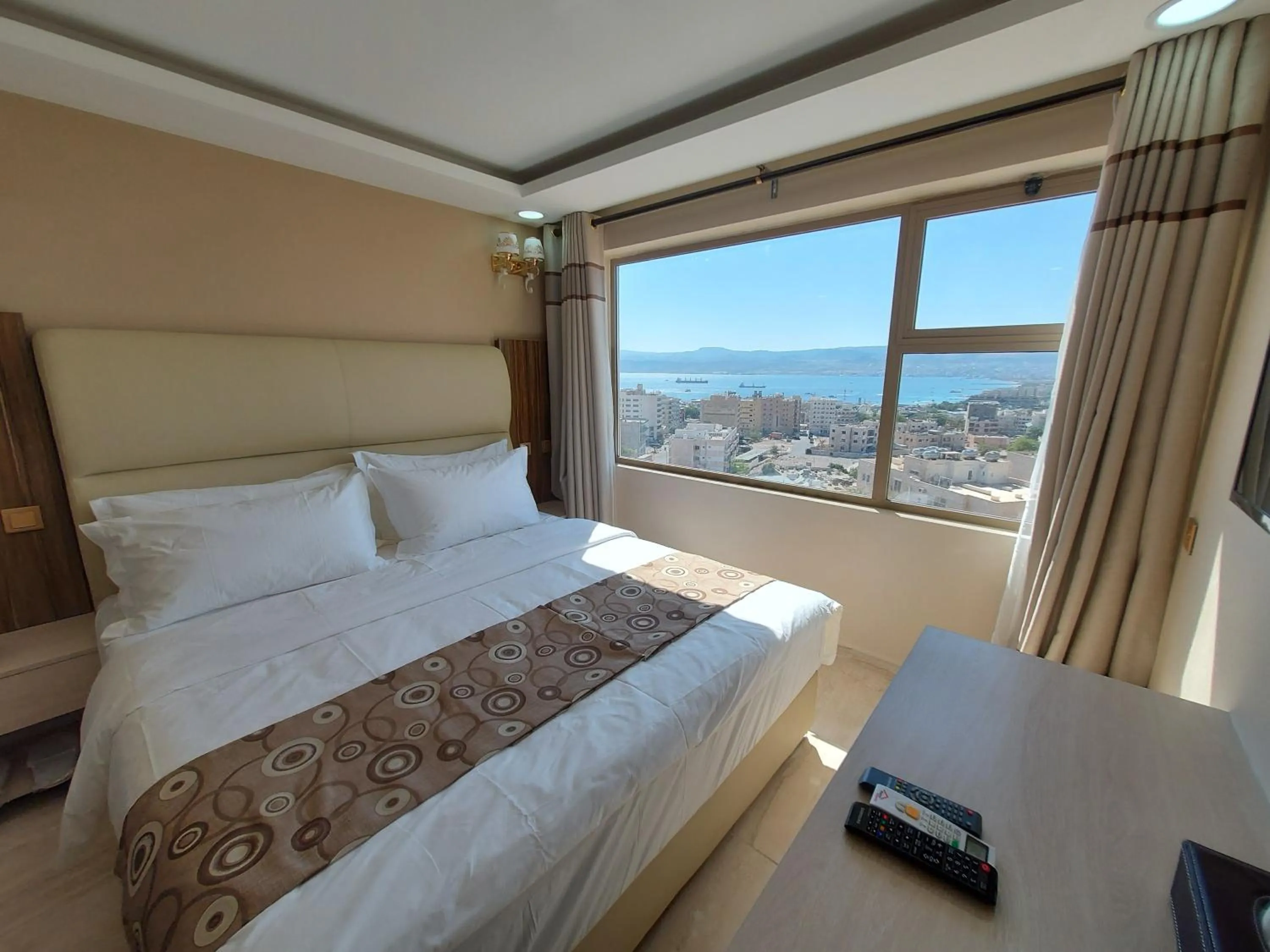 View (from property/room), Bed in Jordan Seasons Hotel
