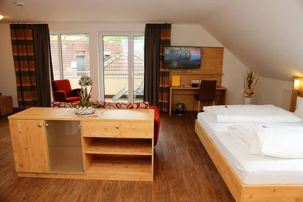 Photo of the whole room, Bed in Landgasthof Adler Pelzmühle