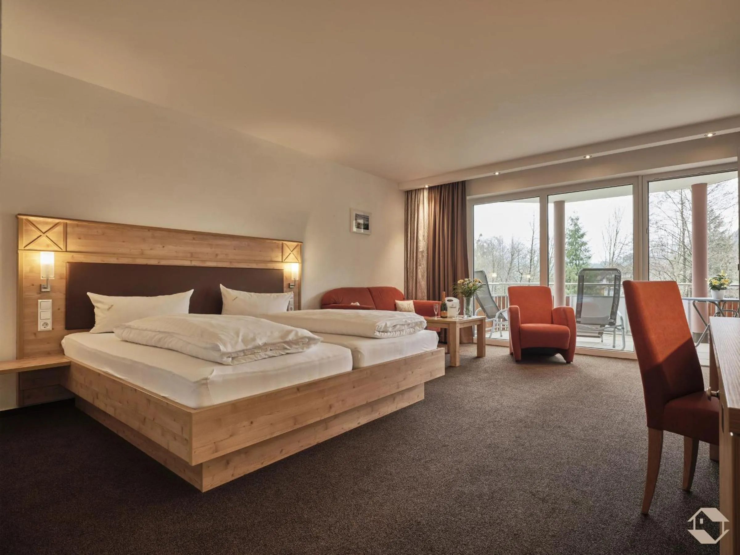 Bedroom, Bed in Landgasthof Adler Pelzmühle