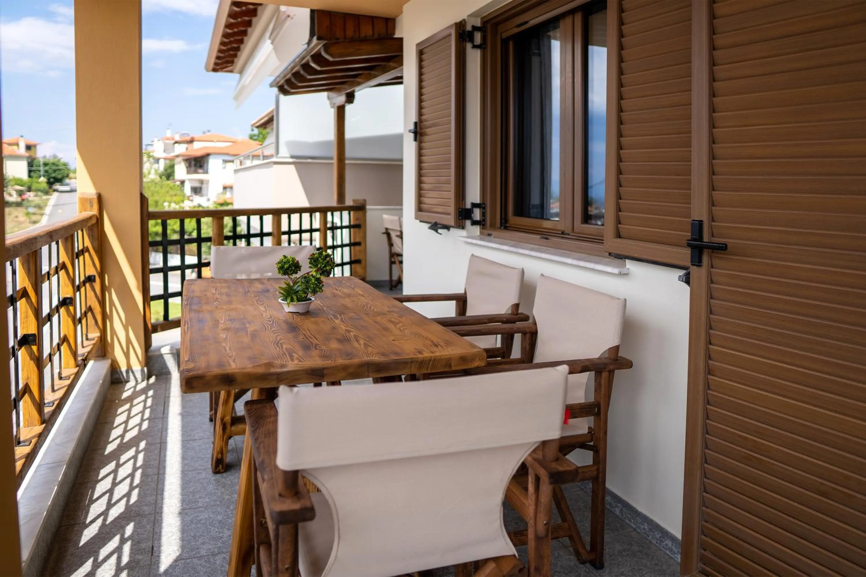 Balcony/Terrace in Sea View Apartment Grek Nea 3