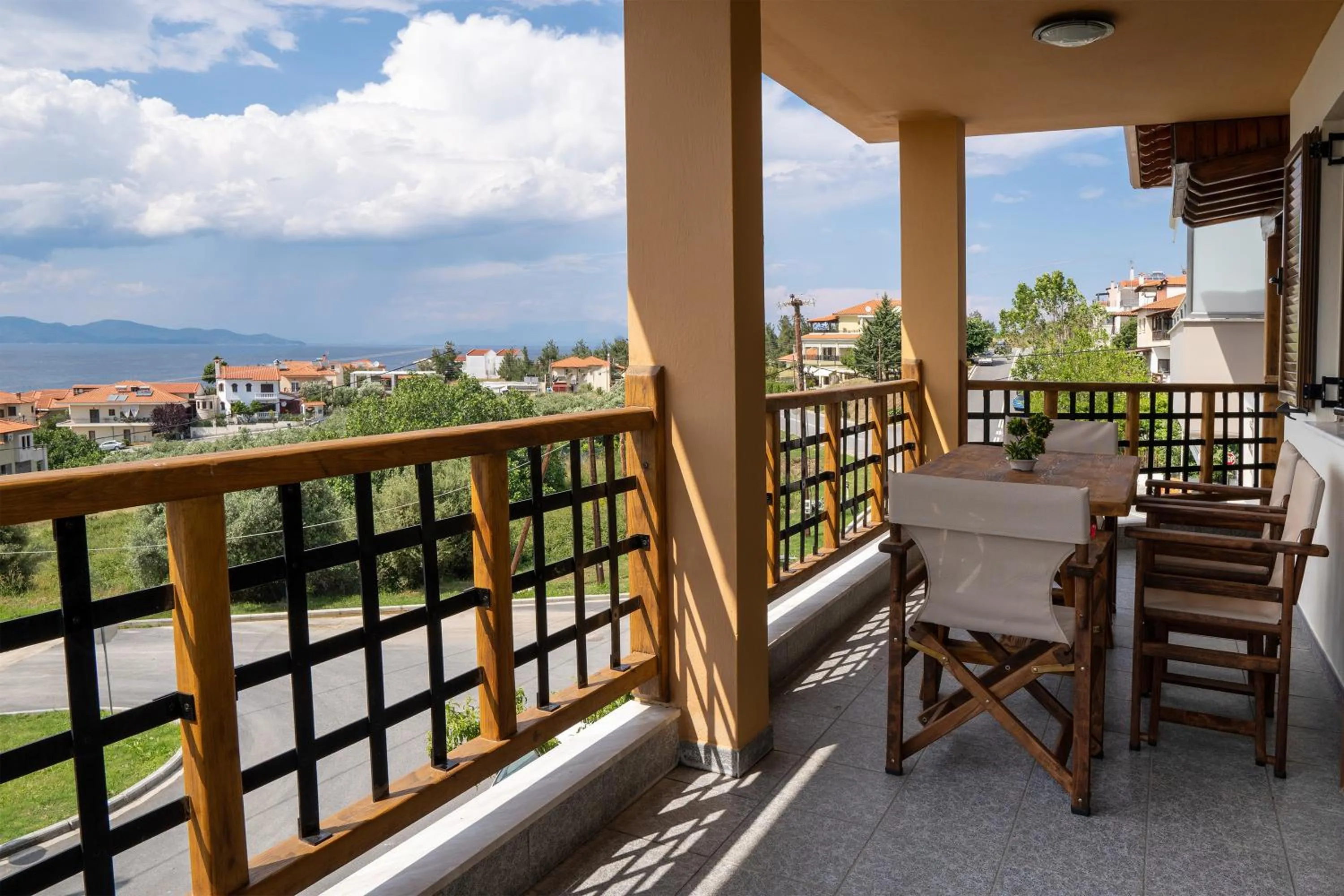 Balcony/Terrace in Sea View Apartment Grek Nea 3