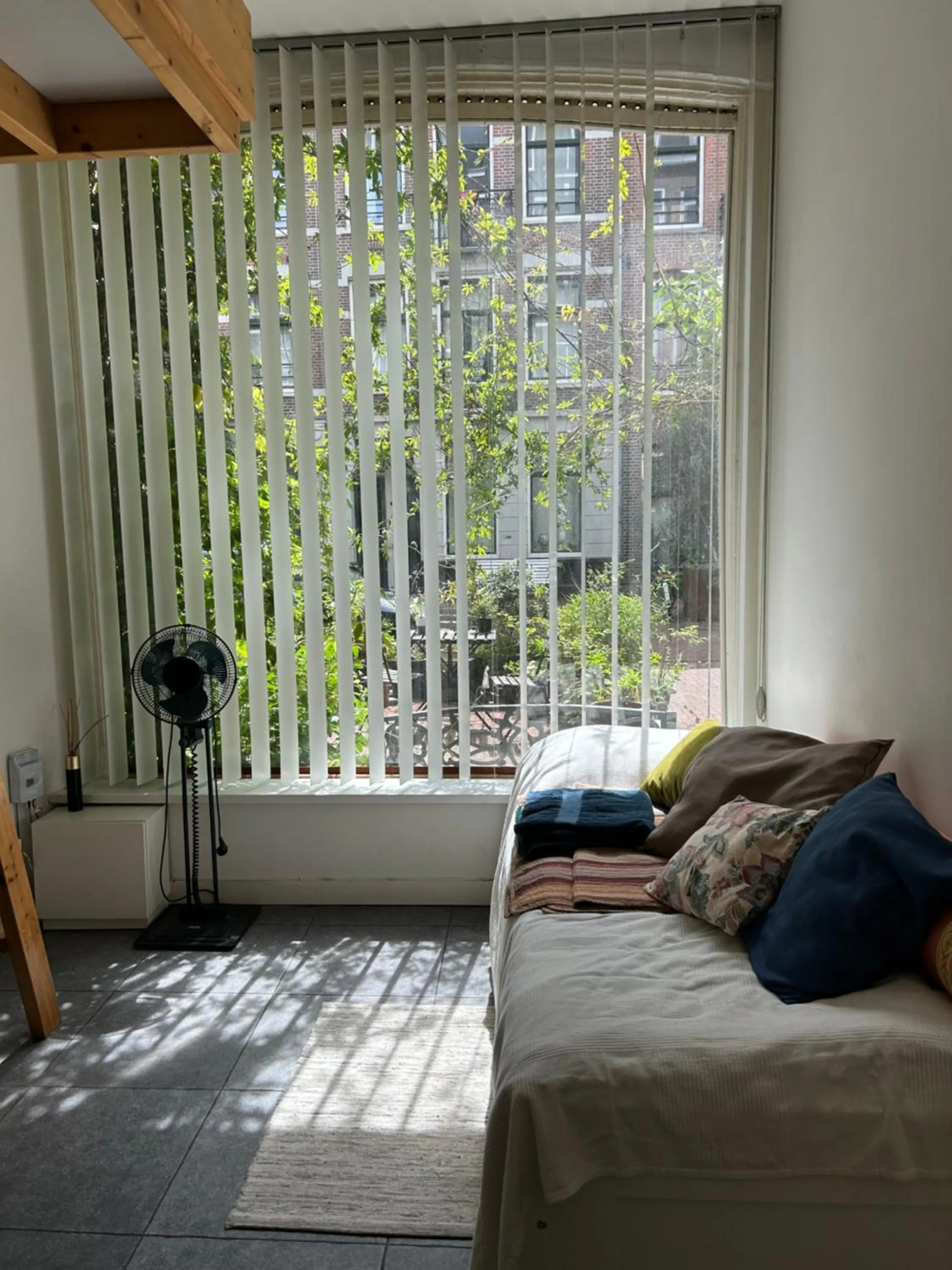 Bed in Marijke's guestroom