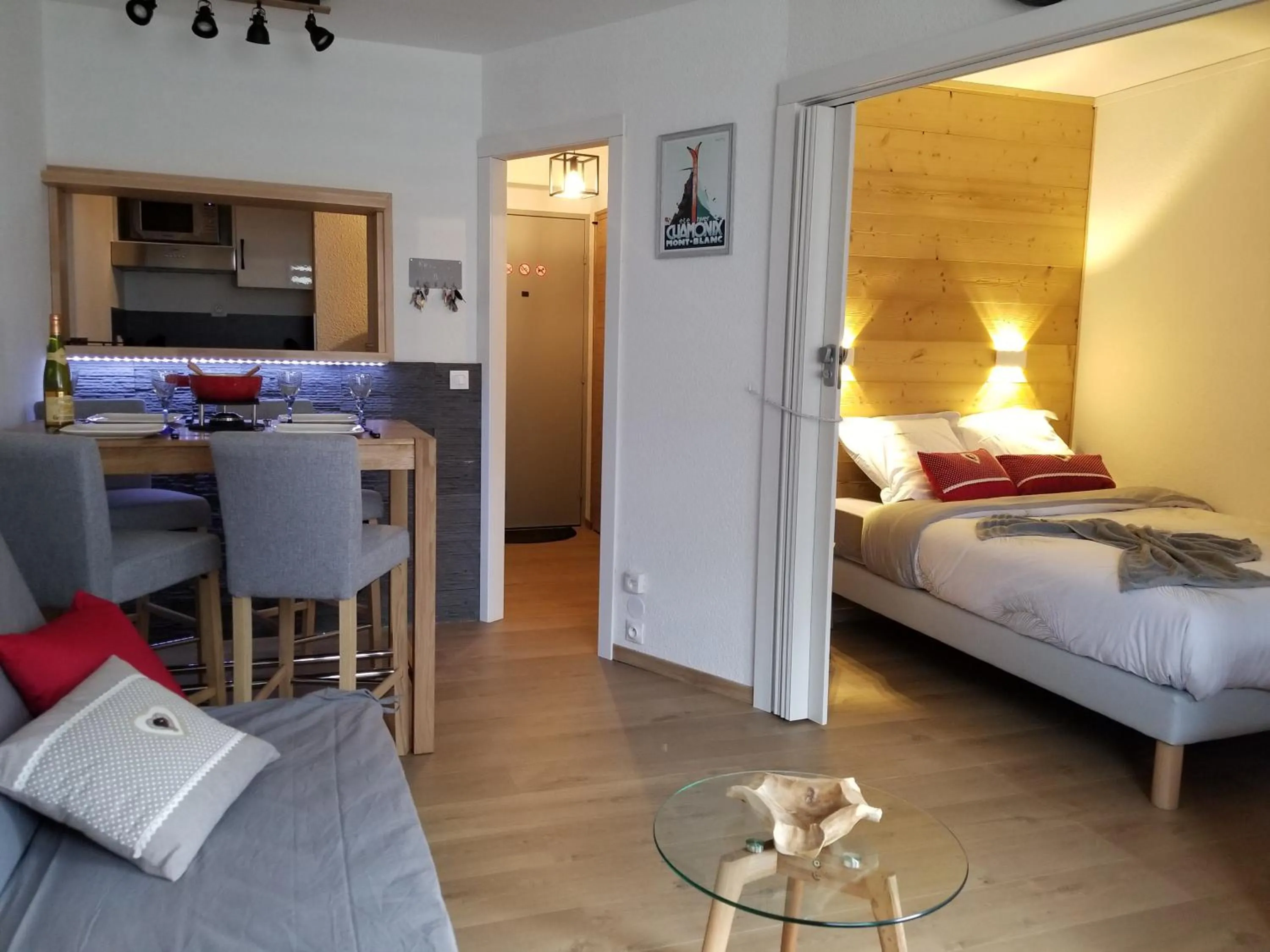 Living room, Bed in Chamonix sud -Le Grepon