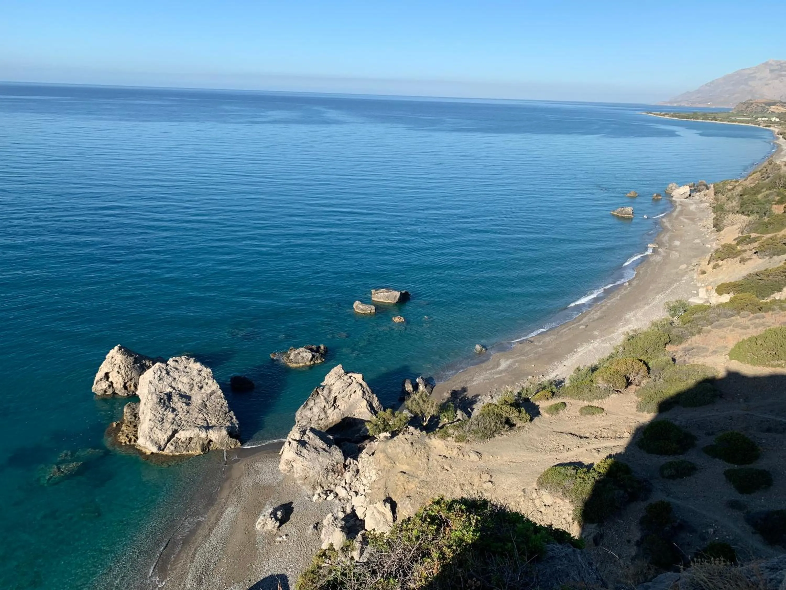 Beach in Breathtaking sea view flat in south Crete