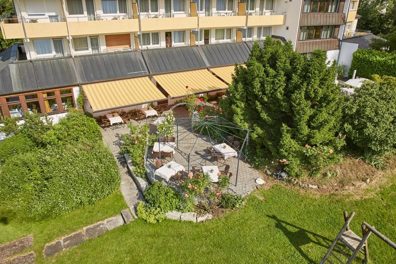 Bird's eye view in Badhotel Restaurant Stauferland