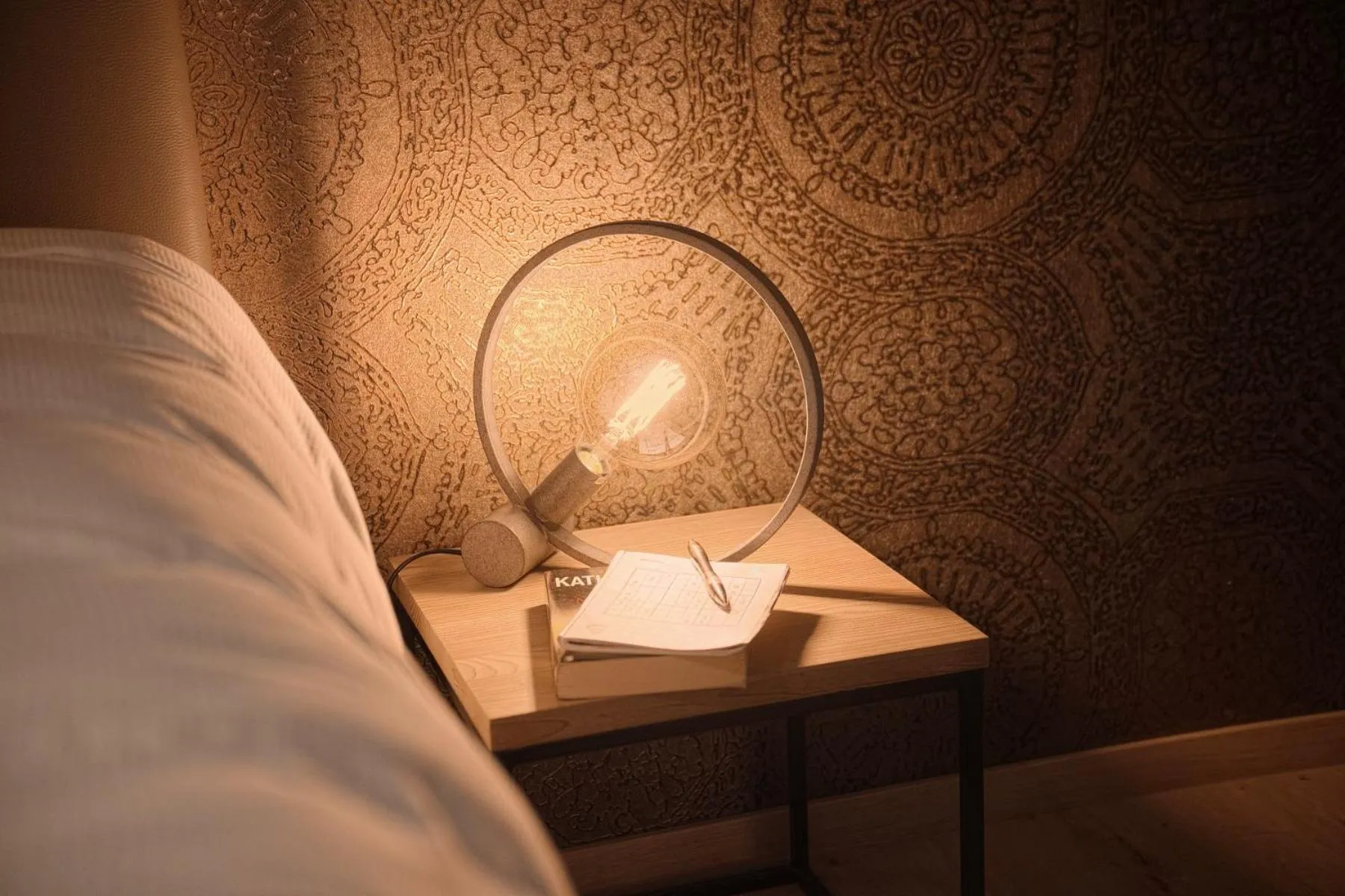 Decorative detail, Bed in Hotel & Restaurant Maison Pal'Ange