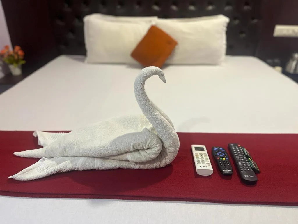 View (from property/room), Bed in Purnima Resort Neil Island