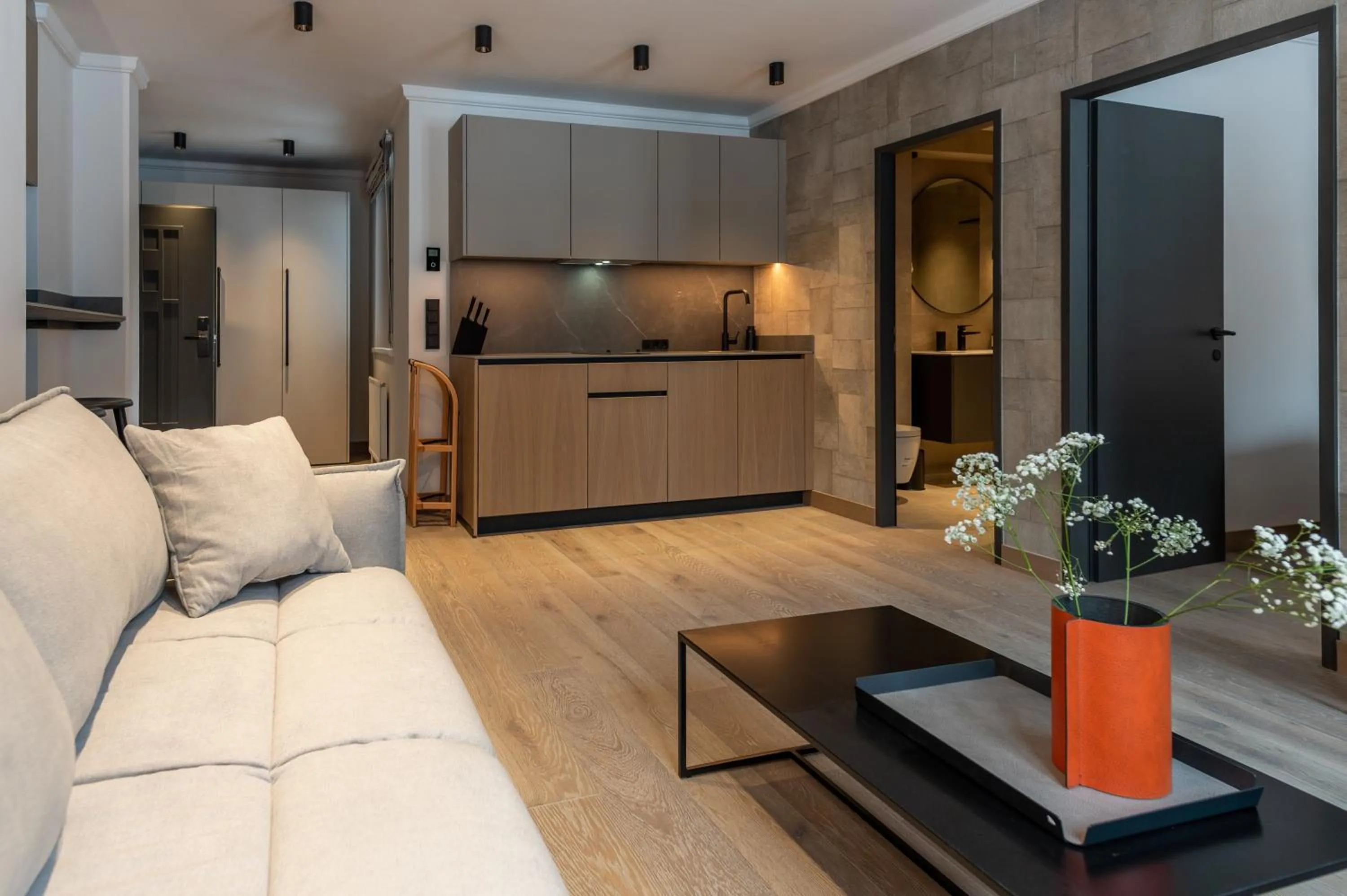 Kitchen or kitchenette in Residenz Boutique Suites