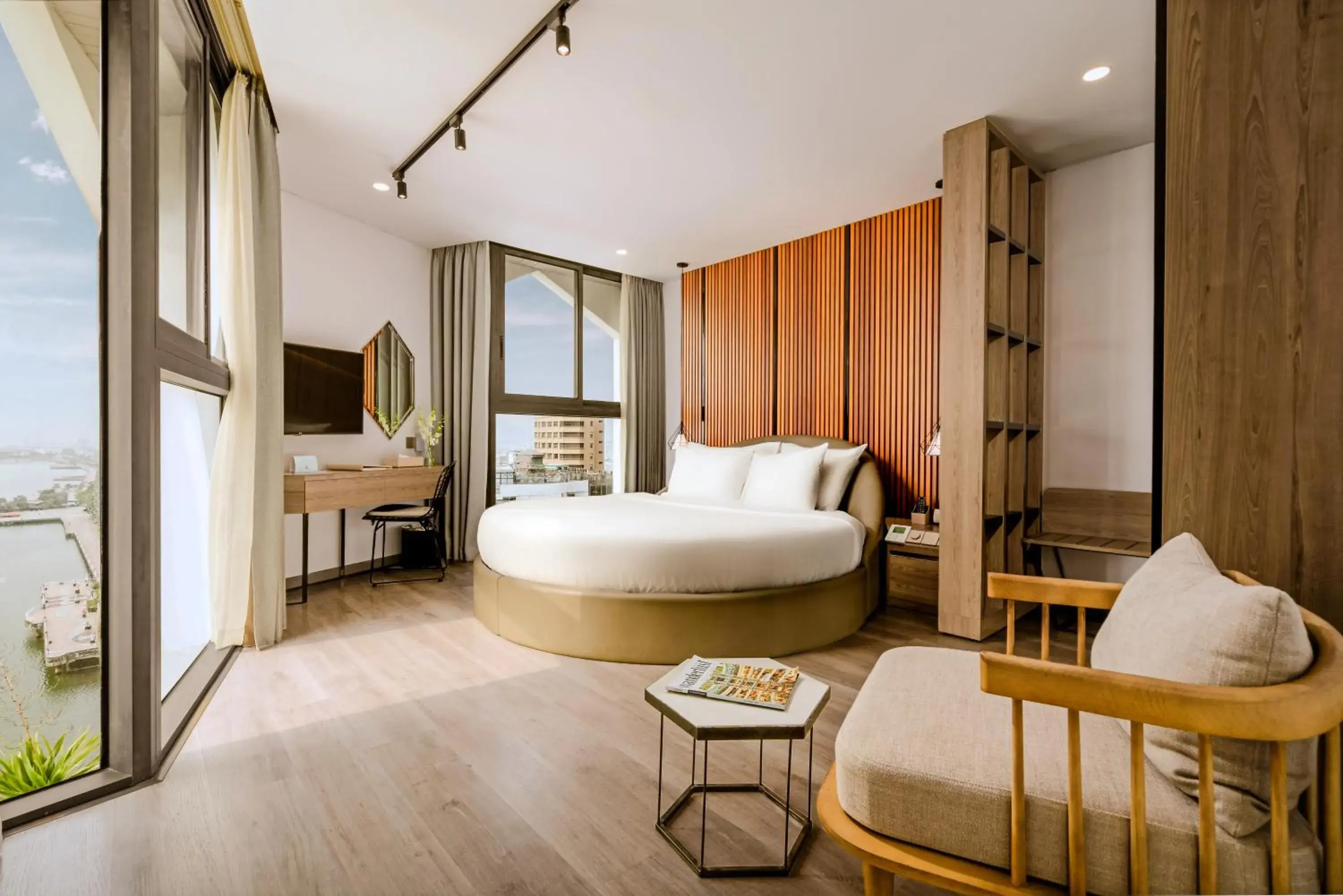 View (from property/room), Bed in HAIAN Riverfront Hotel Da Nang View (from property/room), Bed in HAIAN Riverfront Hotel Da Nang