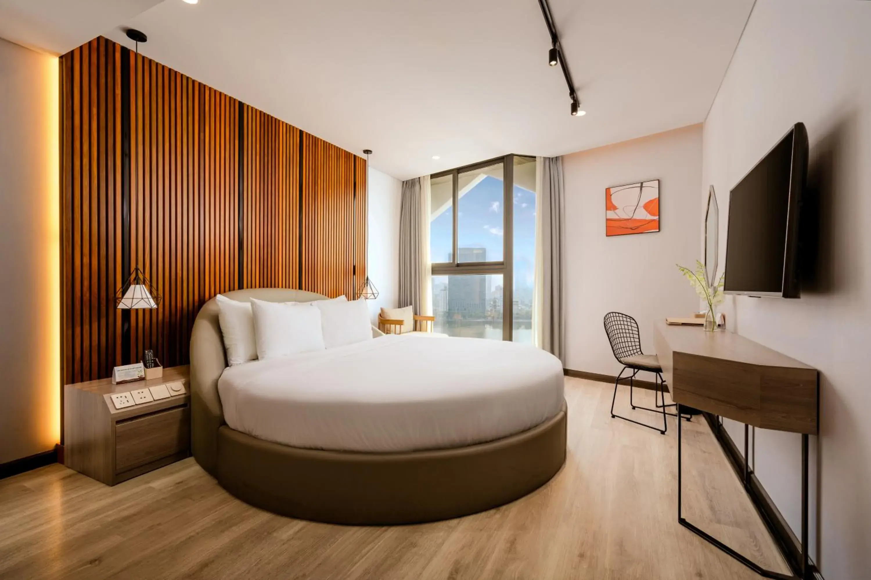 View (from property/room), Bed in HAIAN Riverfront Hotel Da Nang View (from property/room), Bed in HAIAN Riverfront Hotel Da Nang