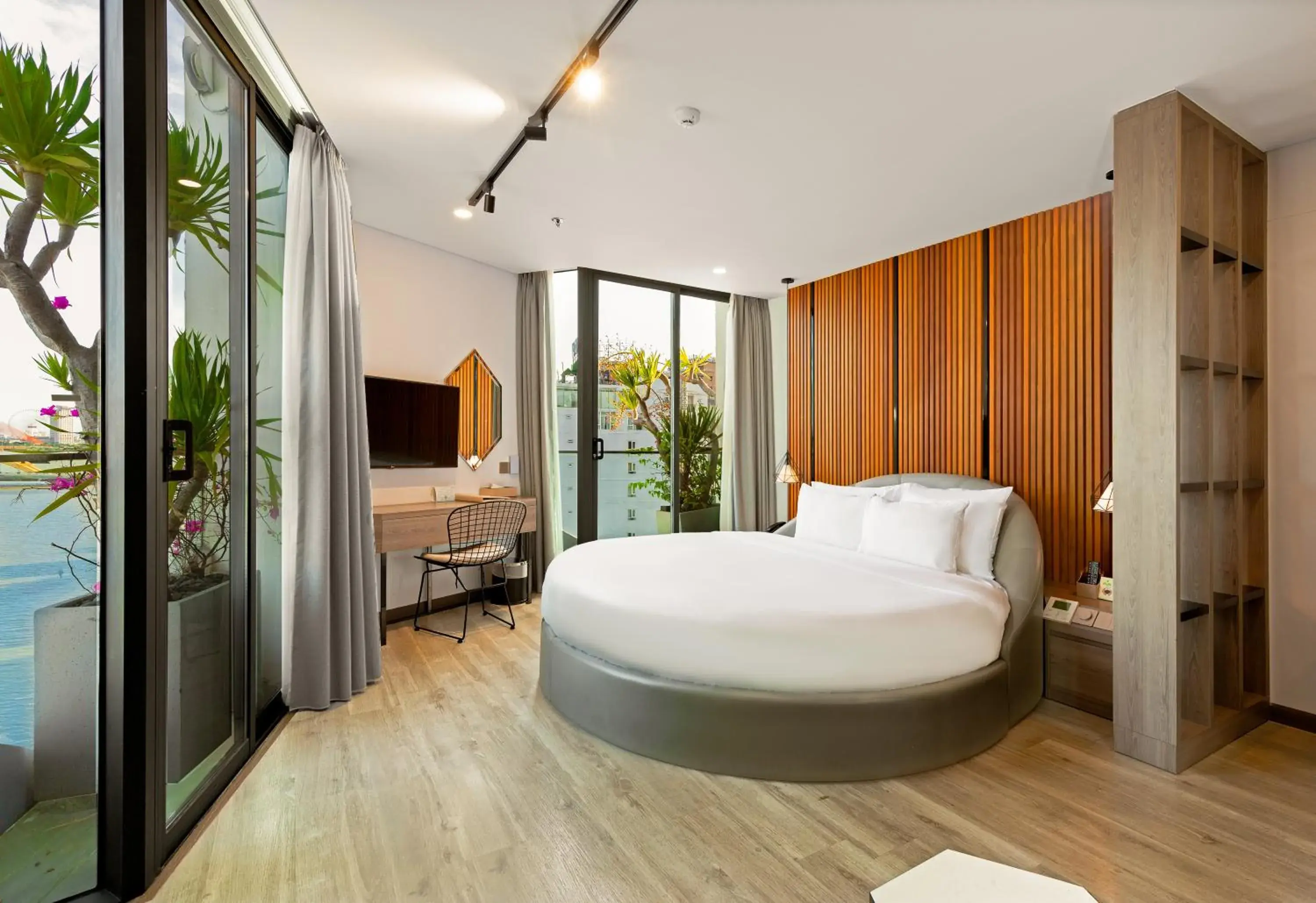 View (from property/room), Bed in HAIAN Riverfront Hotel Da Nang View (from property/room), Bed in HAIAN Riverfront Hotel Da Nang