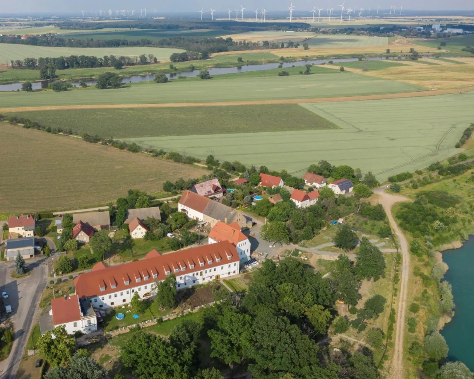 Bird's eye view in Rittergut Dröschkau