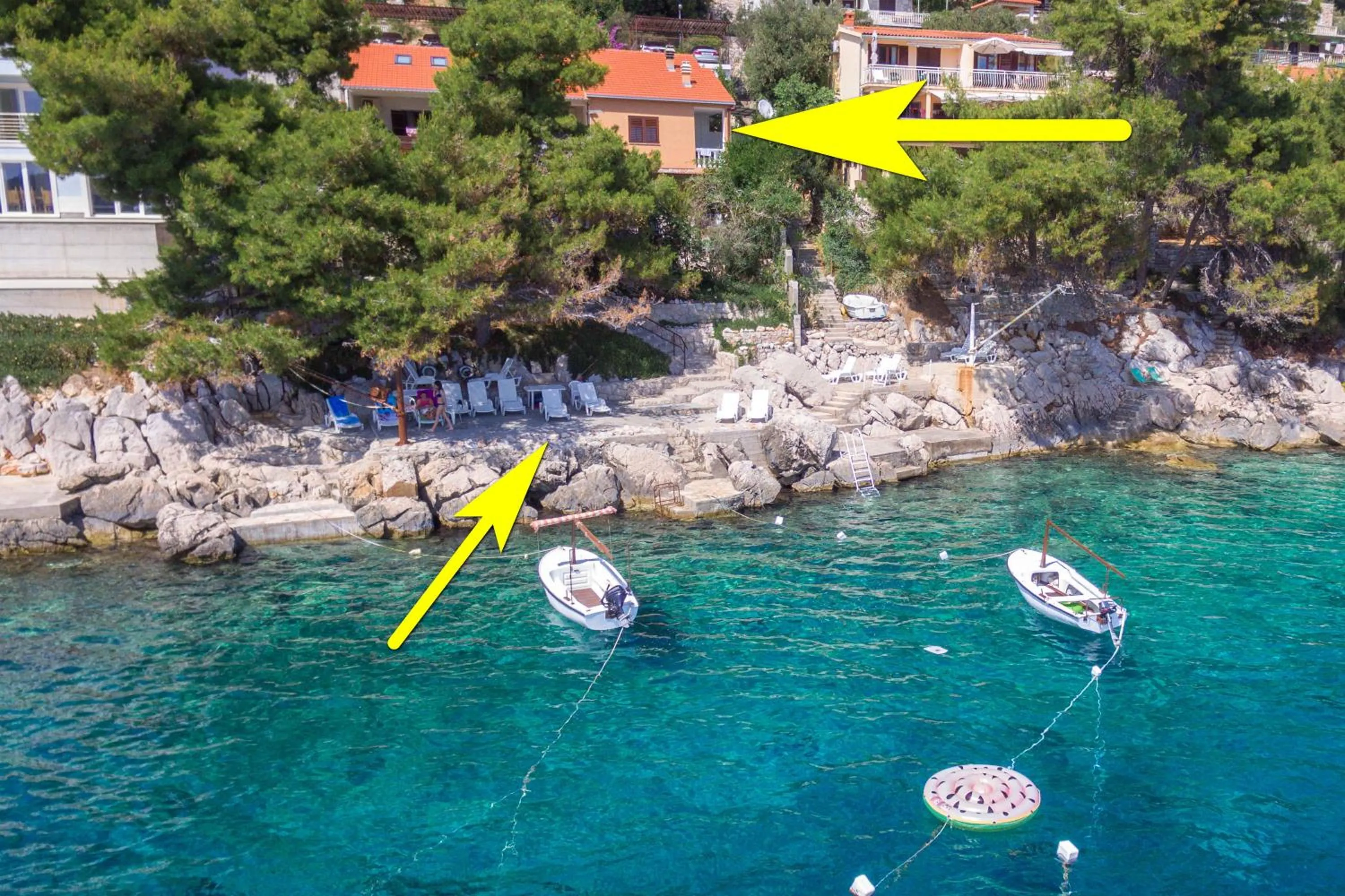 Bird's eye view in Apartments Ljiljana