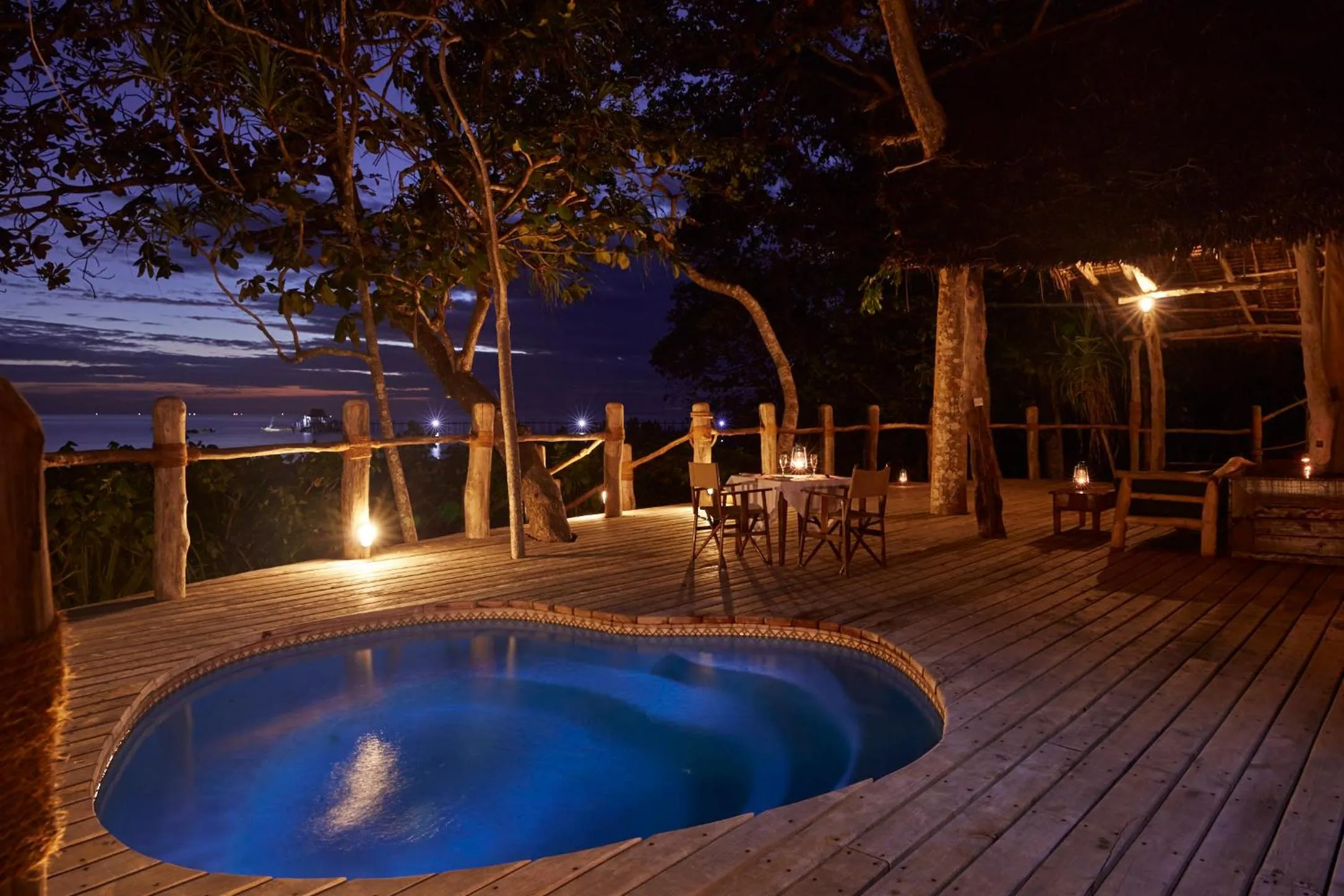 Patio in Fundu Lagoon