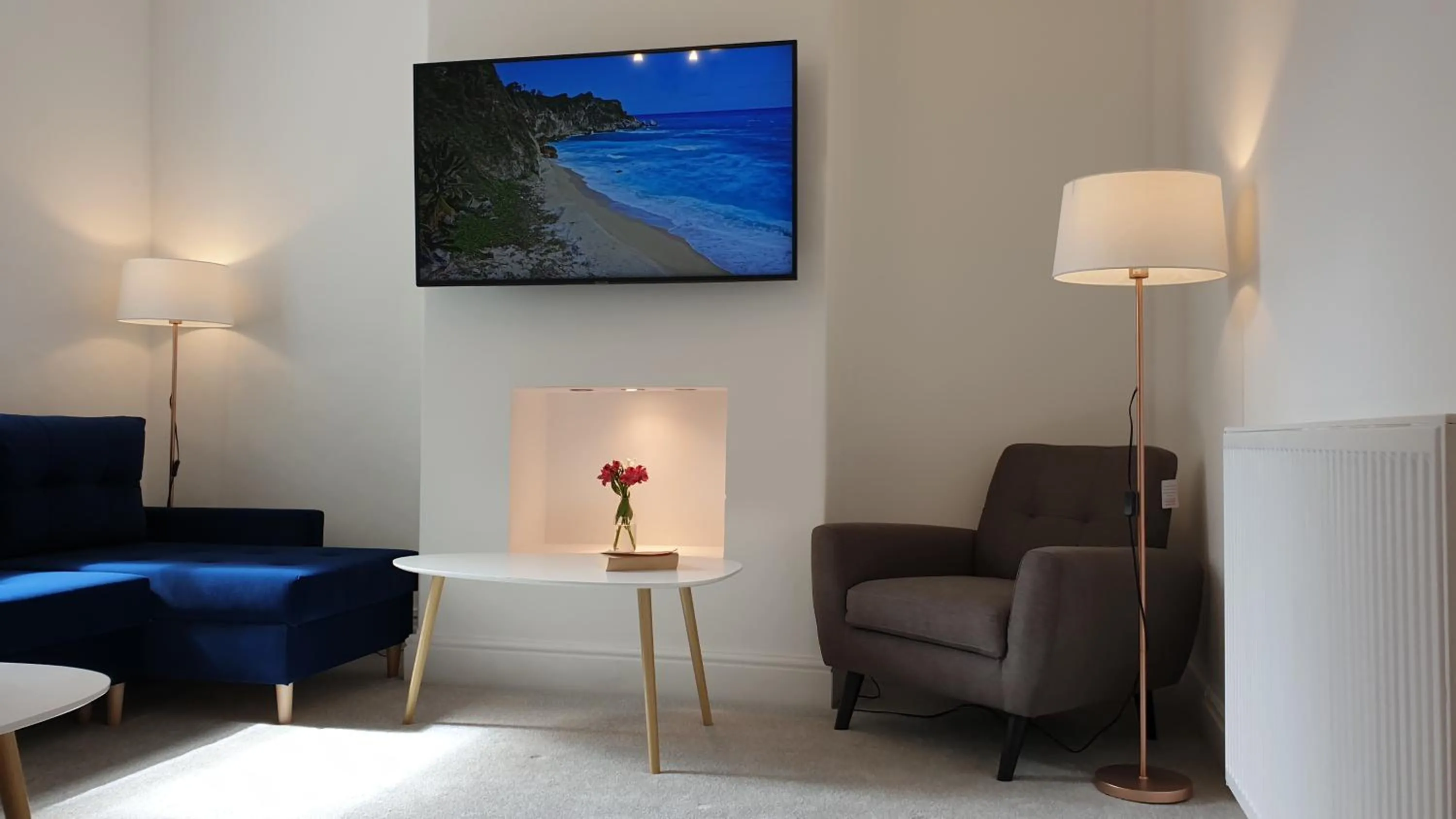 Living room in Snowdon Retreat Villa by Seaside Llandudno