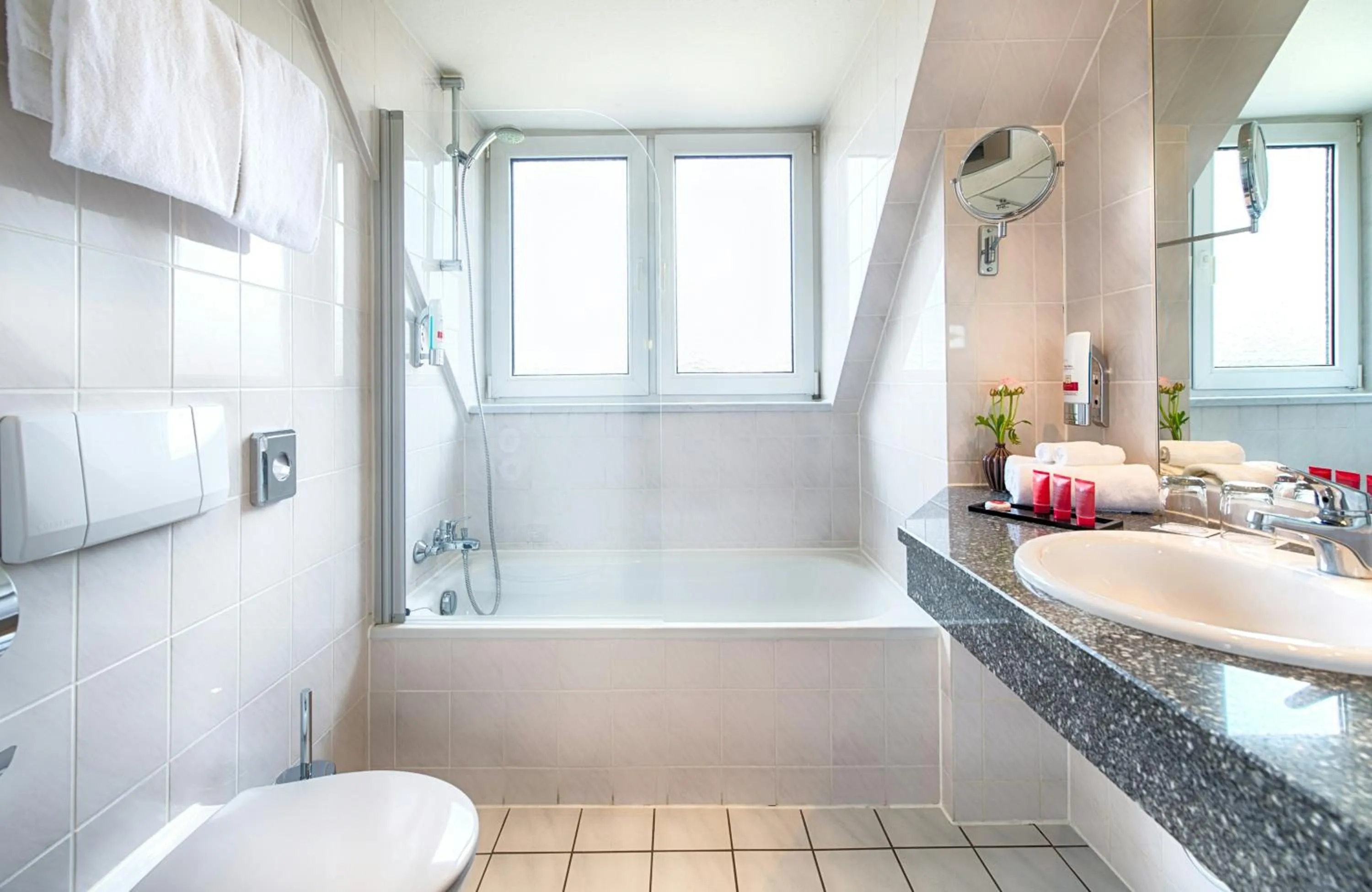 Bathroom in Leonardo Hotel Mannheim-Ladenburg