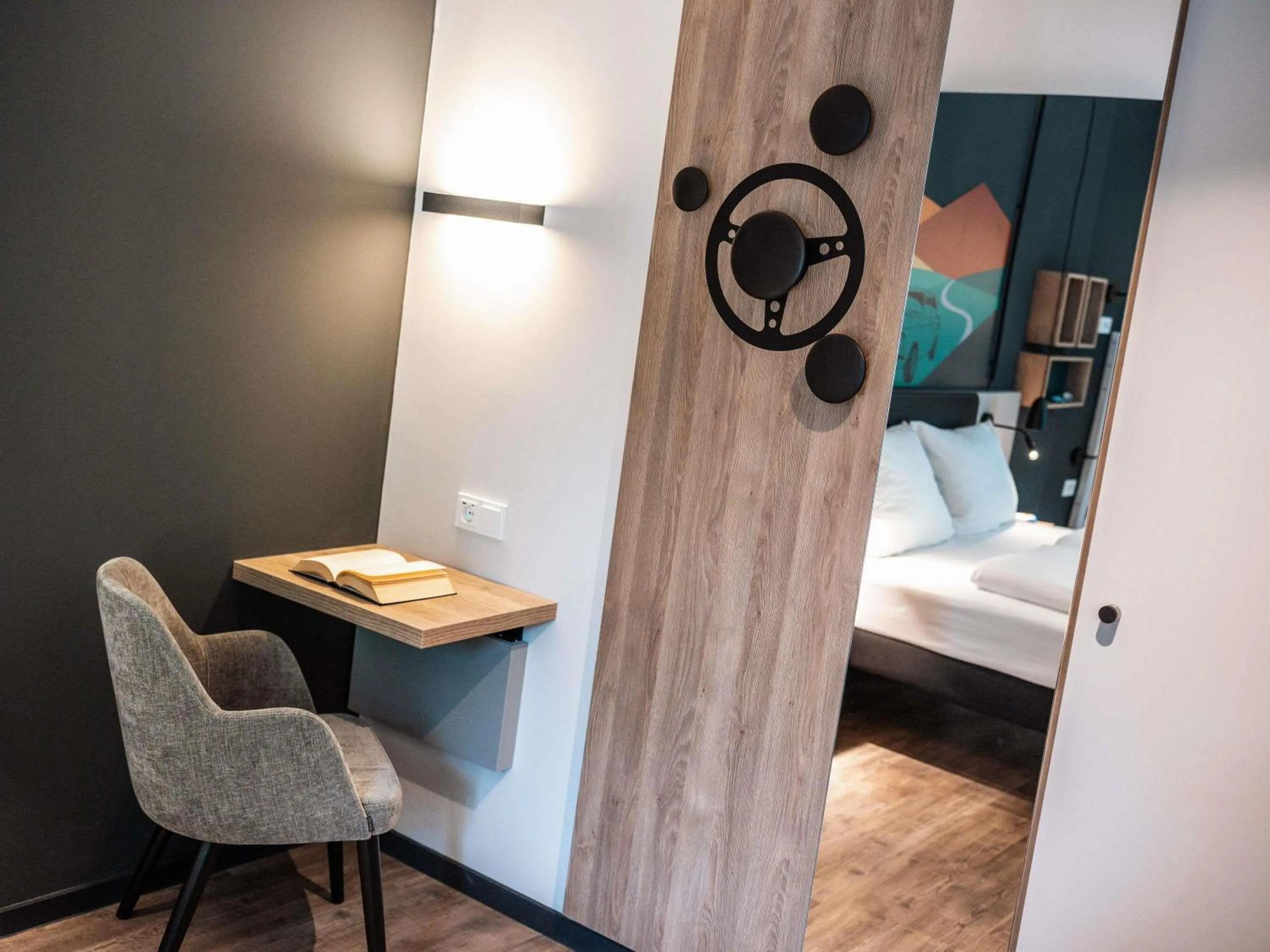 Bedroom, Bed in ibis Styles Neckarsulm