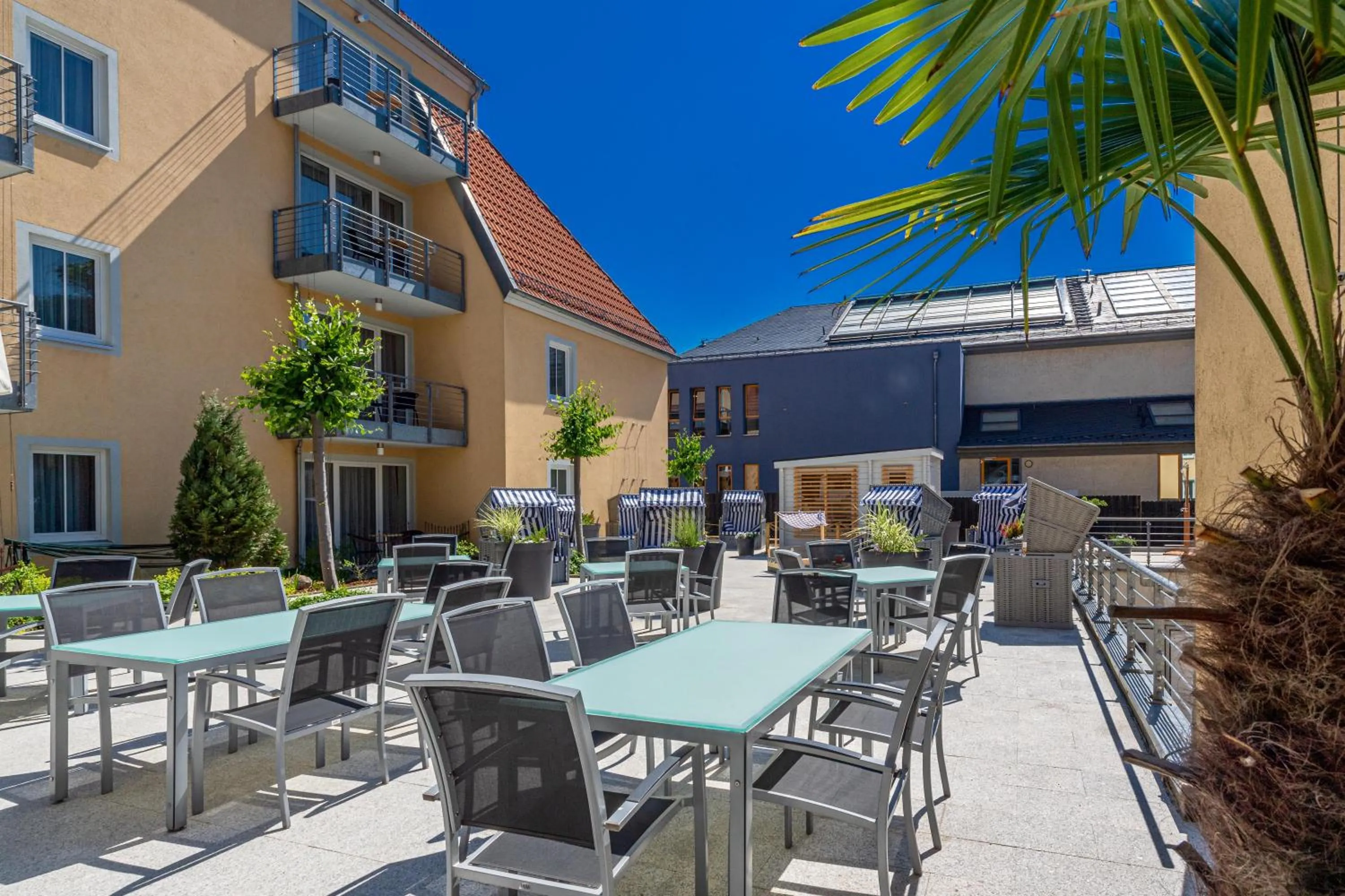 Patio in Apparthotel Bad Schandau by STEIGER Hotels