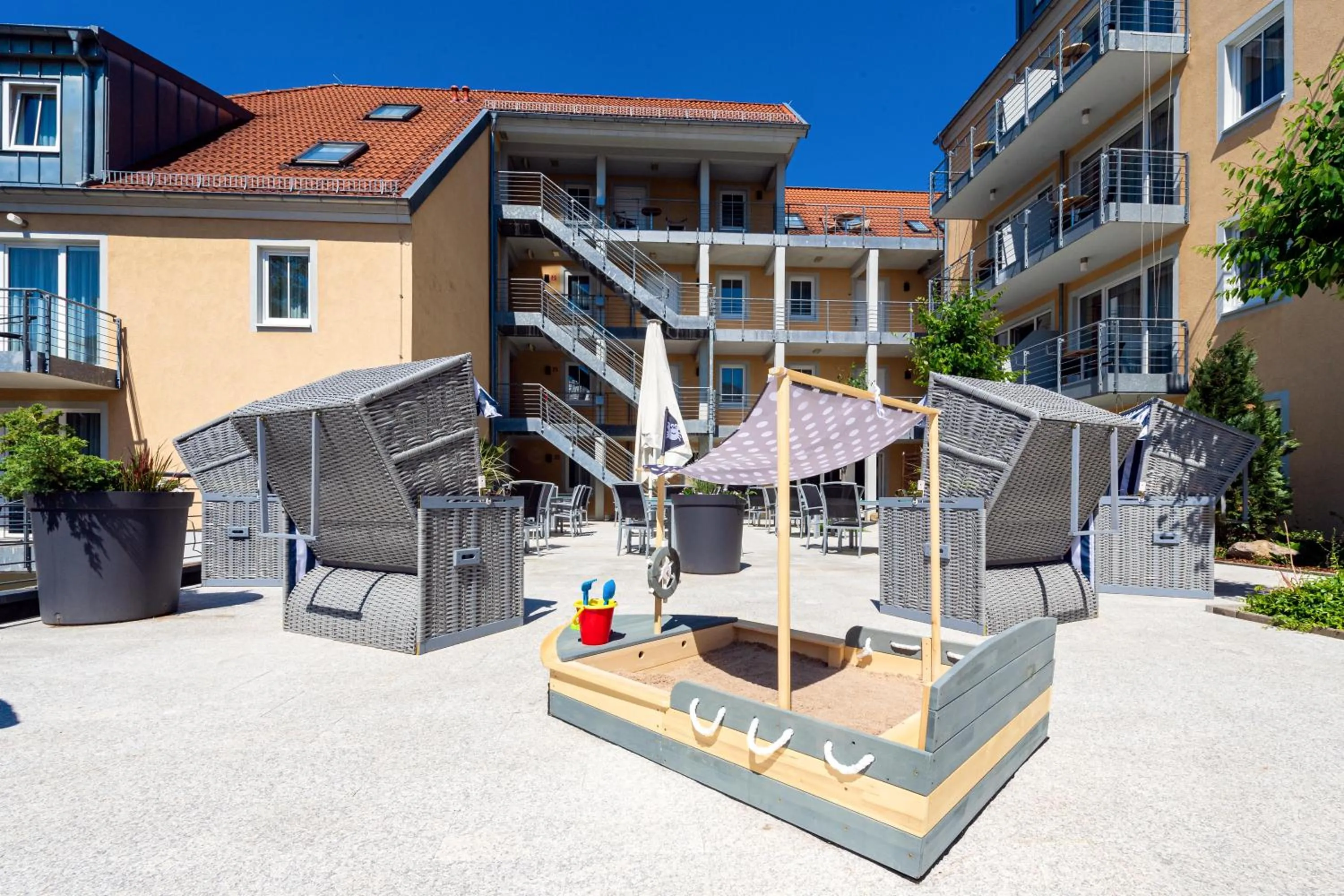 Patio in Apparthotel Bad Schandau by STEIGER Hotels