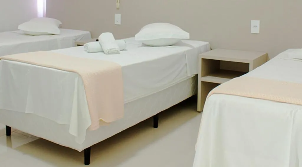 Bed in Hotel Recreio São Jorge