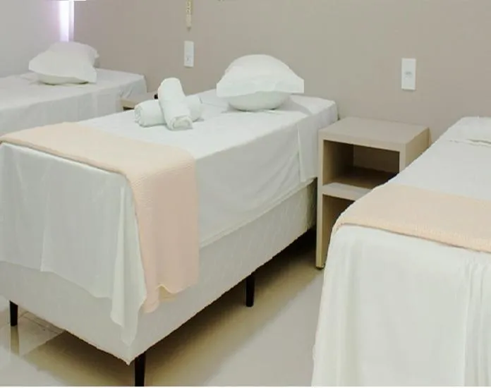 Bed in Hotel Recreio São Jorge