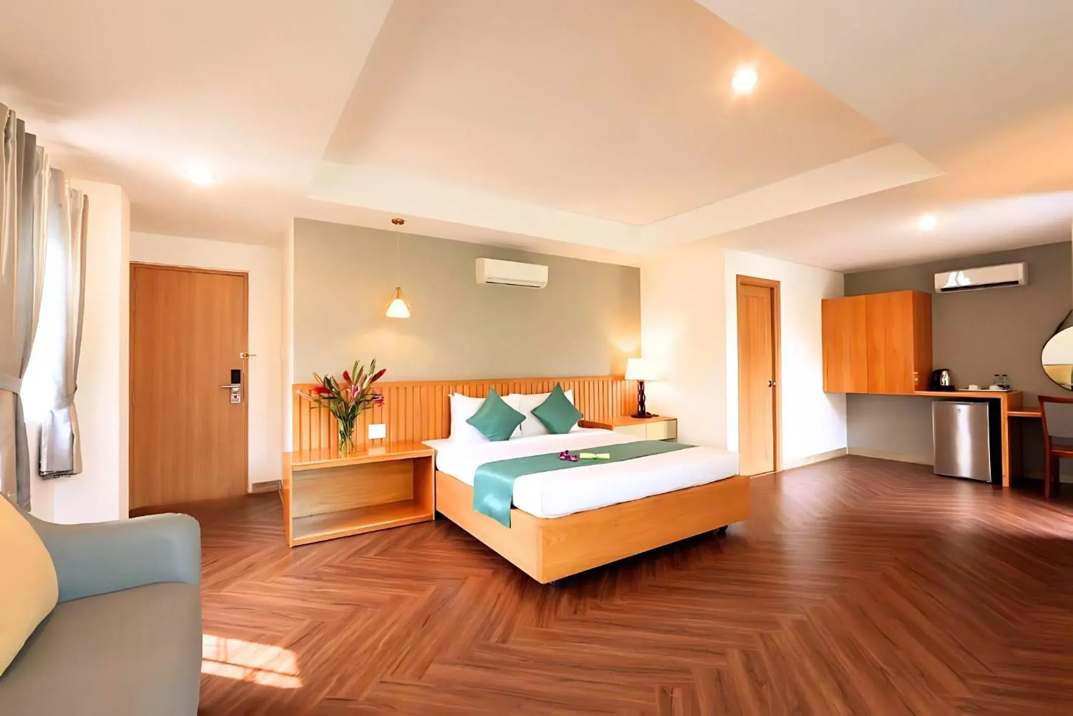 Bed in Happy Life Green Hotel Bed in Happy Life Green Hotel