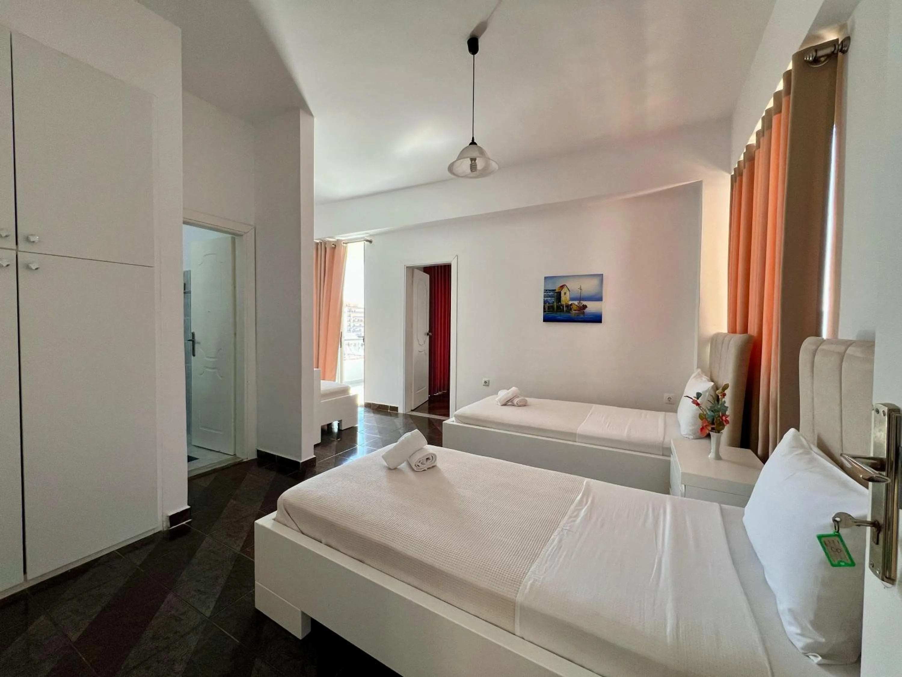 Bed in Hotel Oxhaku