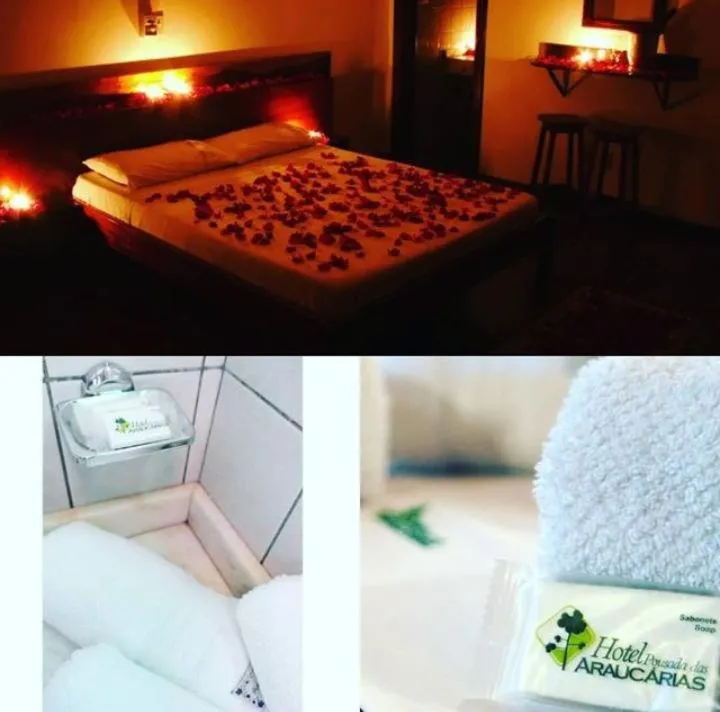 Bed in Hotel Pousada das Araucarias